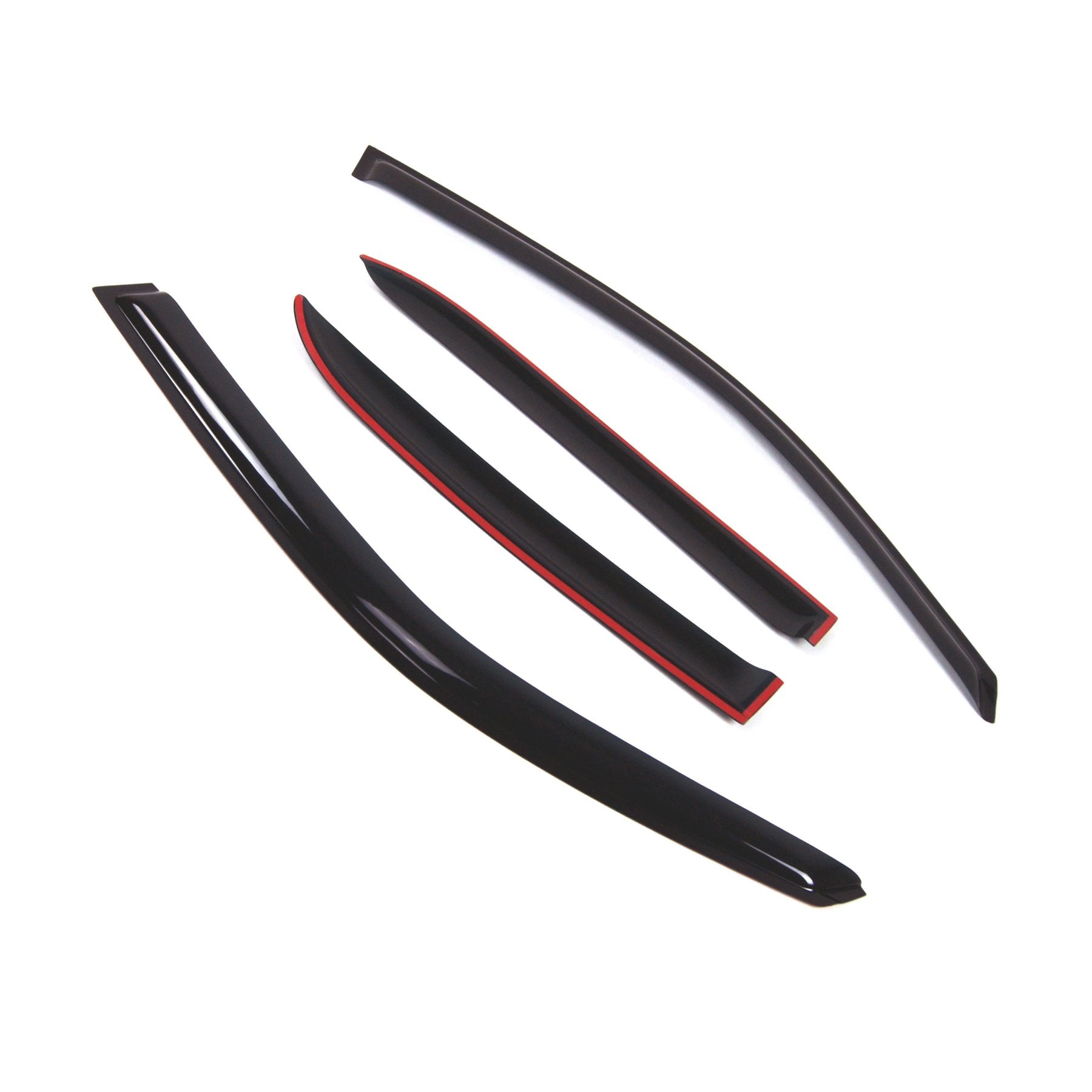 Tuningpros Window Visor Compatible With 2011-2016 Chrysler 300 300C, Dgwv2-767 Outside Mount Deflector Rain Guard Dark Smoke, 4