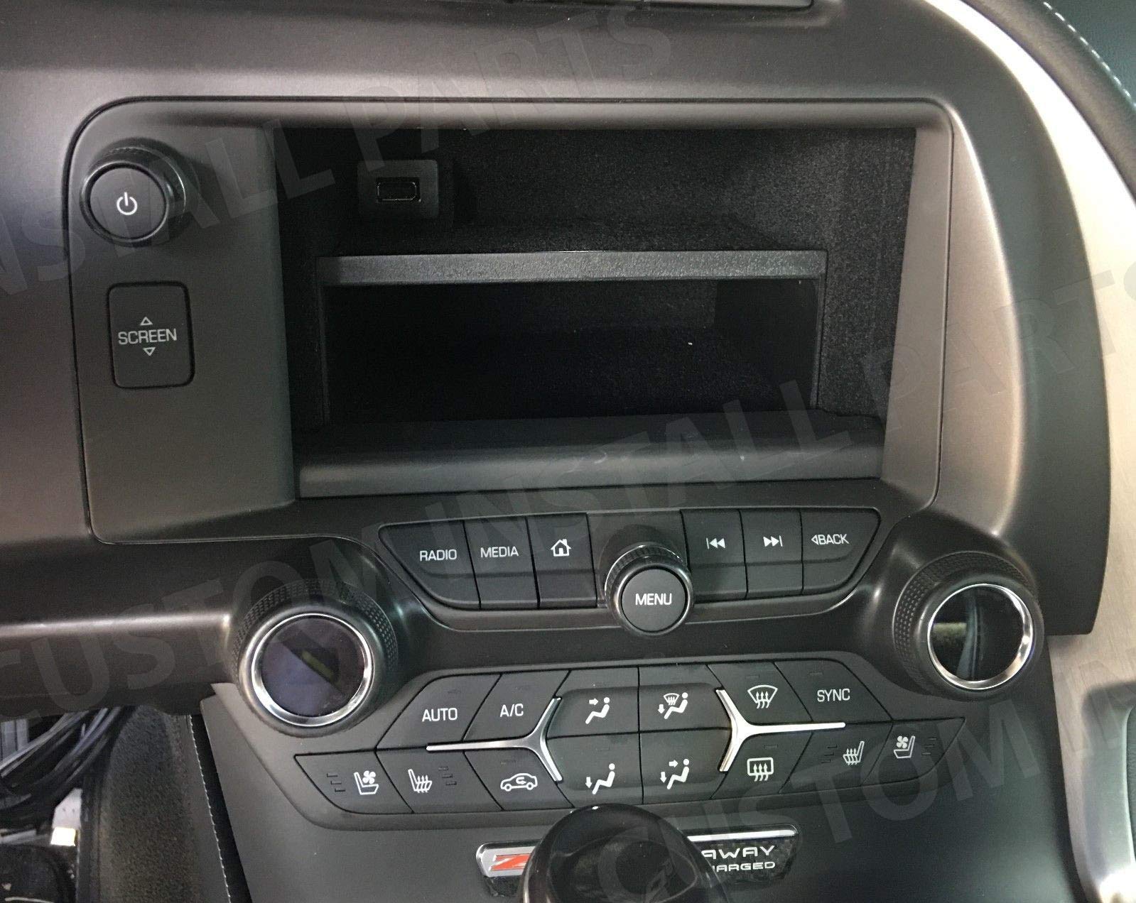 Custom Install Parts Dash Storage Bin Organizer Accessory Shelf Cubby - Black - Fits 2014 2015 2016 2017 2018 2019 C7 Stingray Z