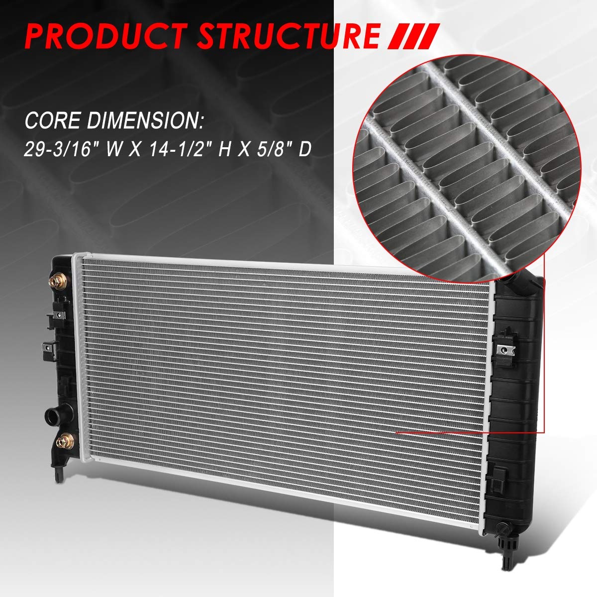 Auto Dynasty Radiator Compatible With 05-11 Buick Allure Lacrosse Chevy Impala Monte Carlo 3.5L 3.6L 3.9L At, Dpi 2827 Factory S