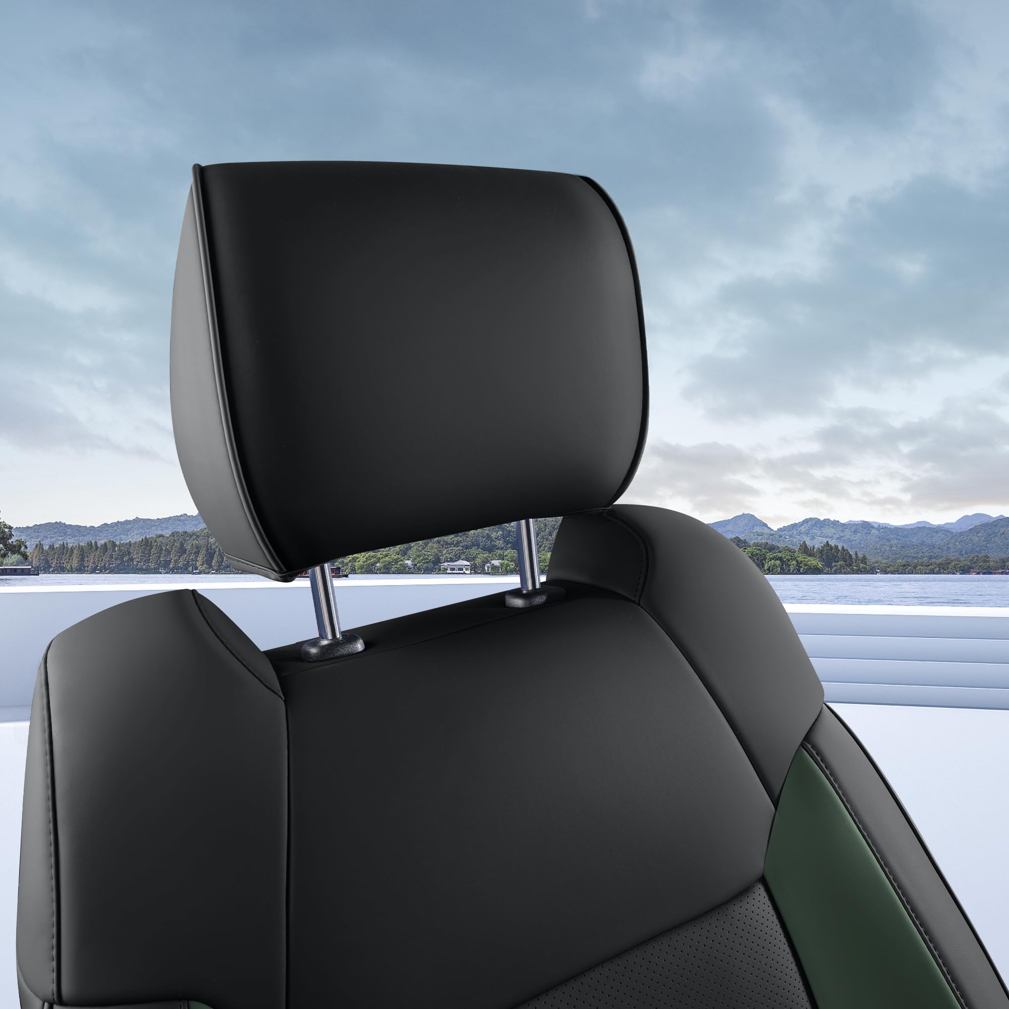 Red Rain Leather Tundra Car Seat Cover Custom Seat Cover Full Set For Toyota Tundra 2022 2023 2024 Brown Auto Seat Cushion Cover (Tundra-Brown-2)