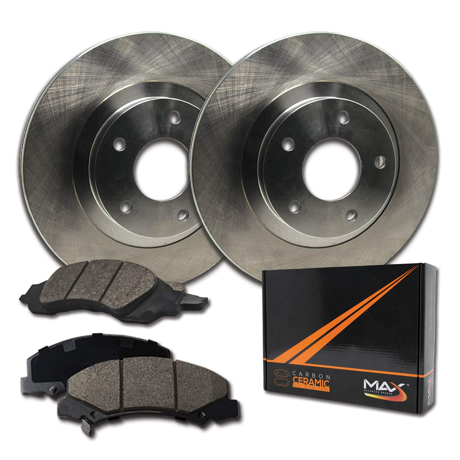 [Front] Max Brakes Premium Oe Rotors With Carbon Ceramic Pads Kt045341-1