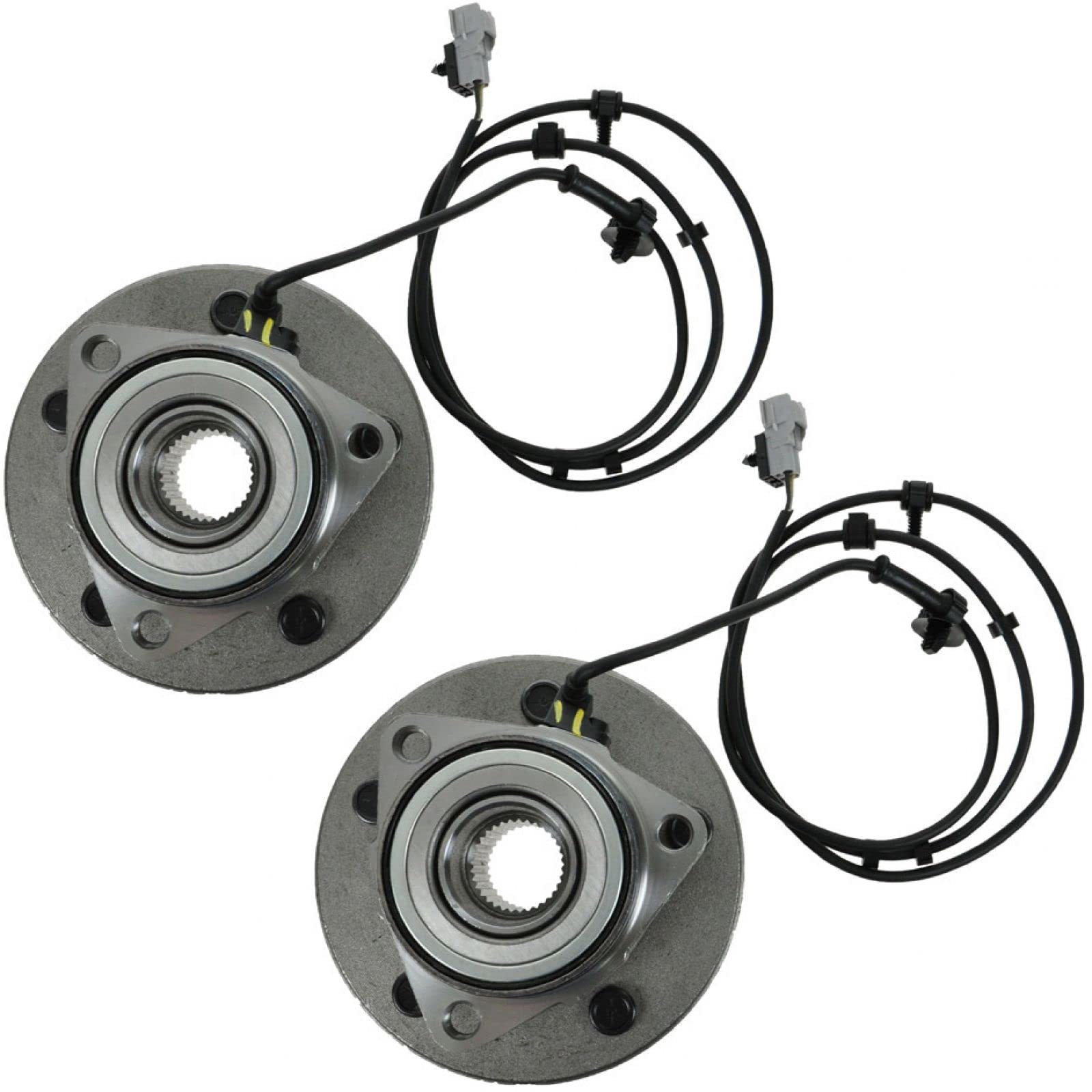 Trq Front Wheel Hub Bearings Assembly Set Compatible With 2000-2001 Dodge Ram 1500