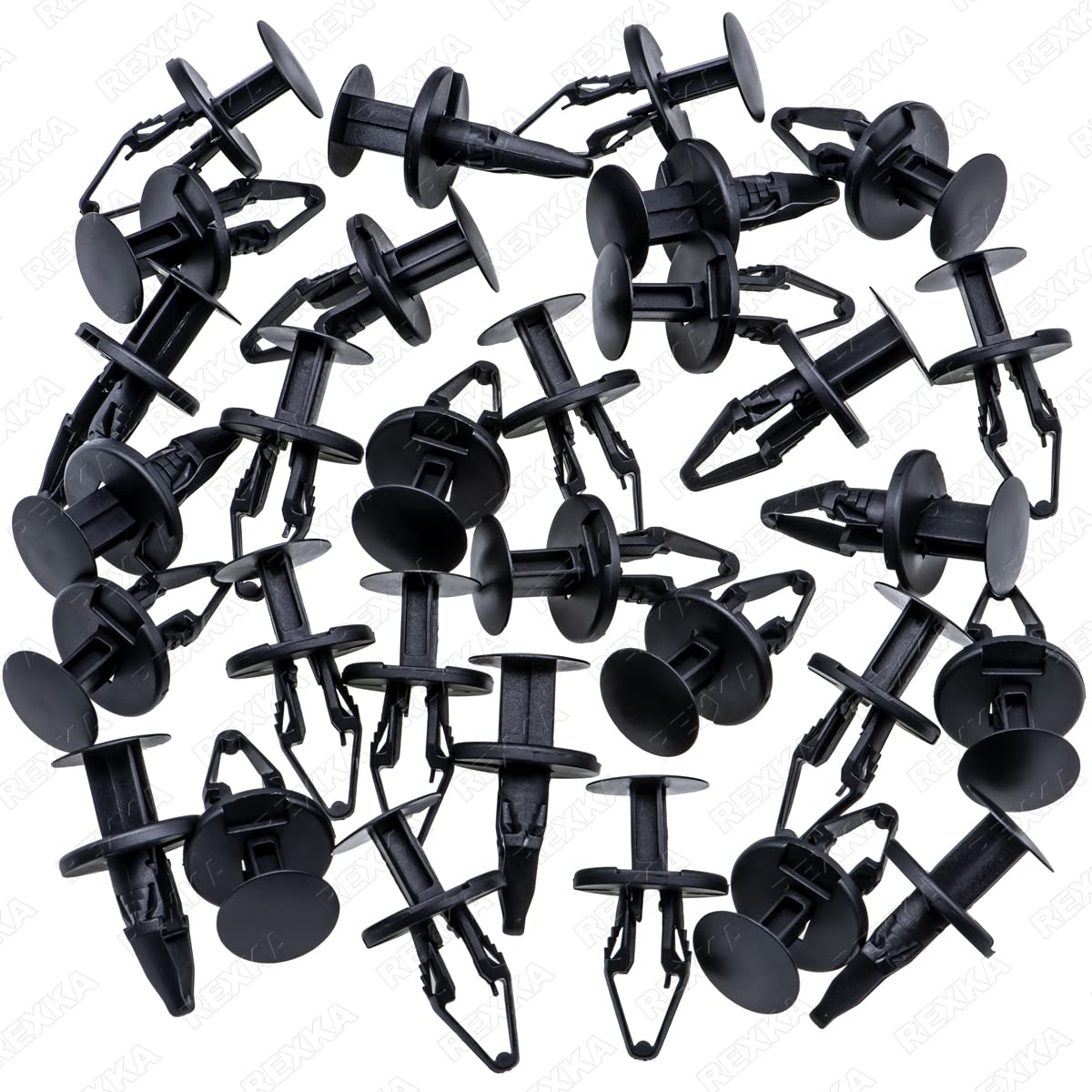 Rexka 30Pcs Cowl & Fender Liner Push-Type Retainer For Ford W712196-S300 Edge Escape F-150 Gm 11589293 Buick Century, Lacrosse Regal, Cadillac, Chevrolet Equinox, Hummer And Pontaic Torrent