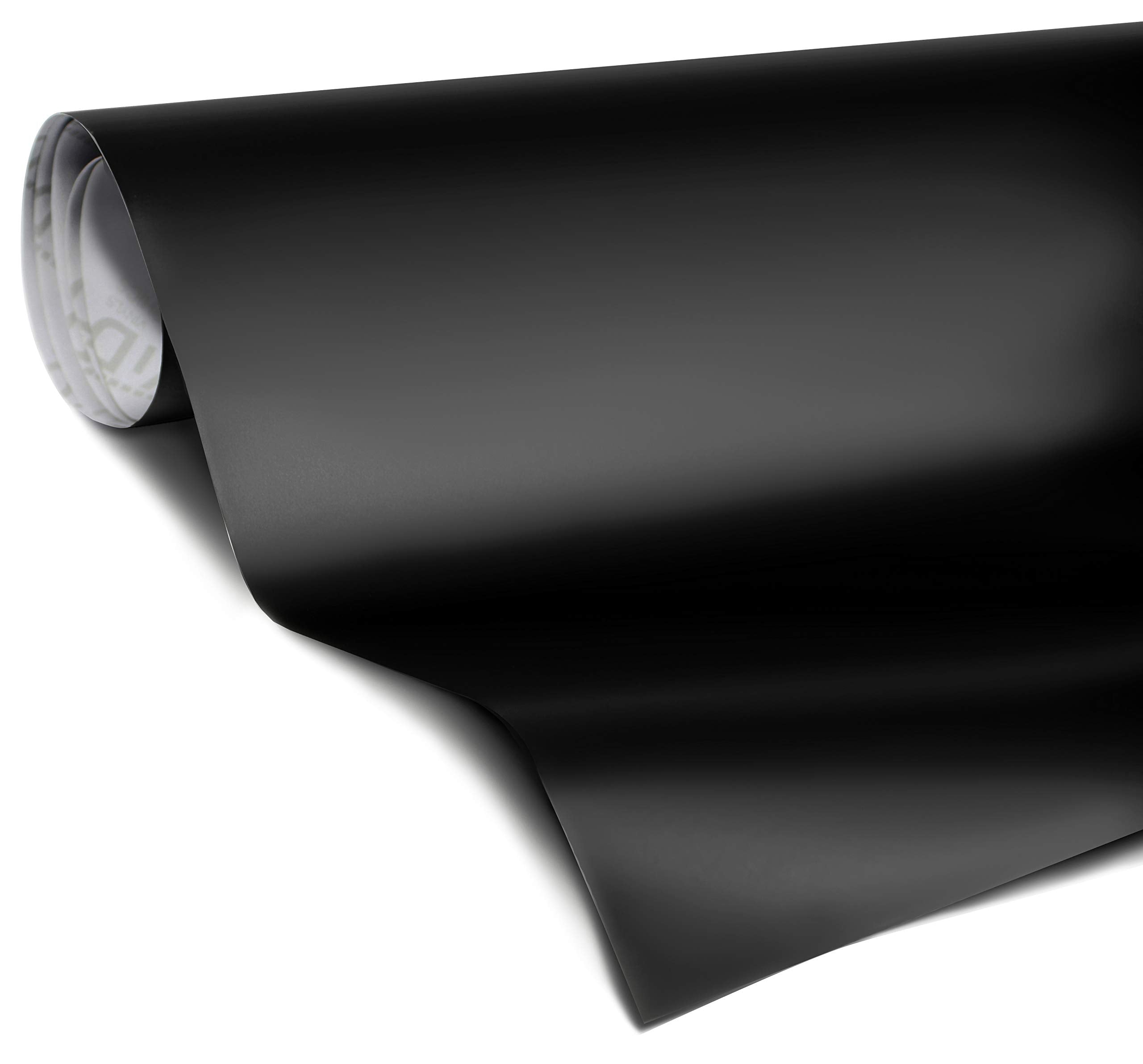Black Matte Car Wrap Vinyl Roll With Air Release 3Mil-Vvivid8 (5Ft X 5Ft)