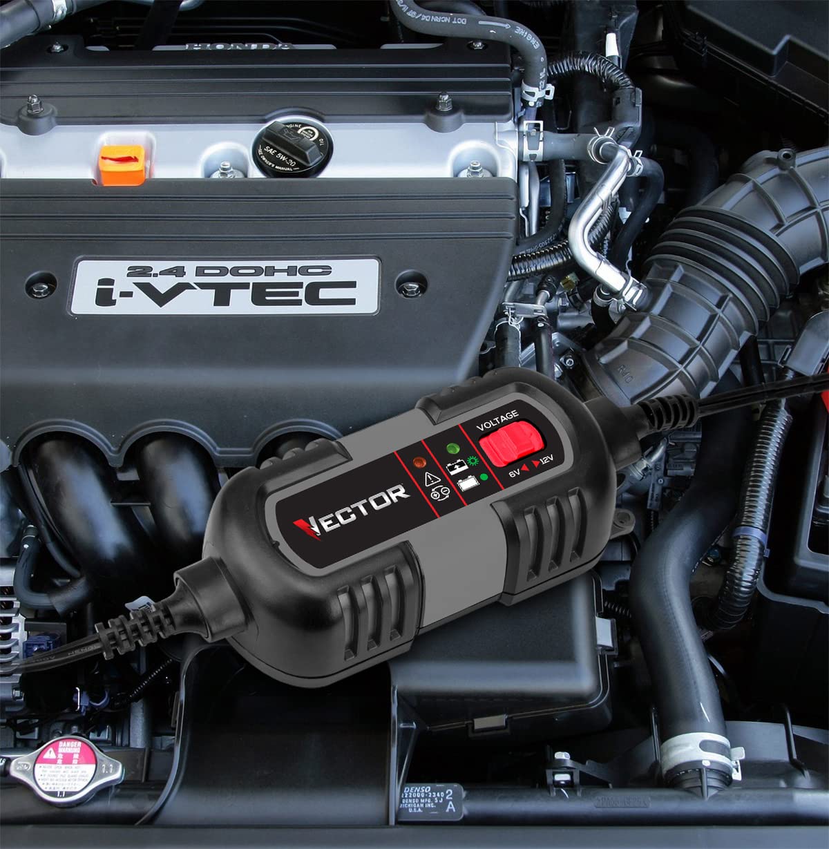 Vector 1.5 Amp Battery Charger, Battery Maintainer, Trickle Charger, Bm315V, 6V And 12V, Fully Automatic