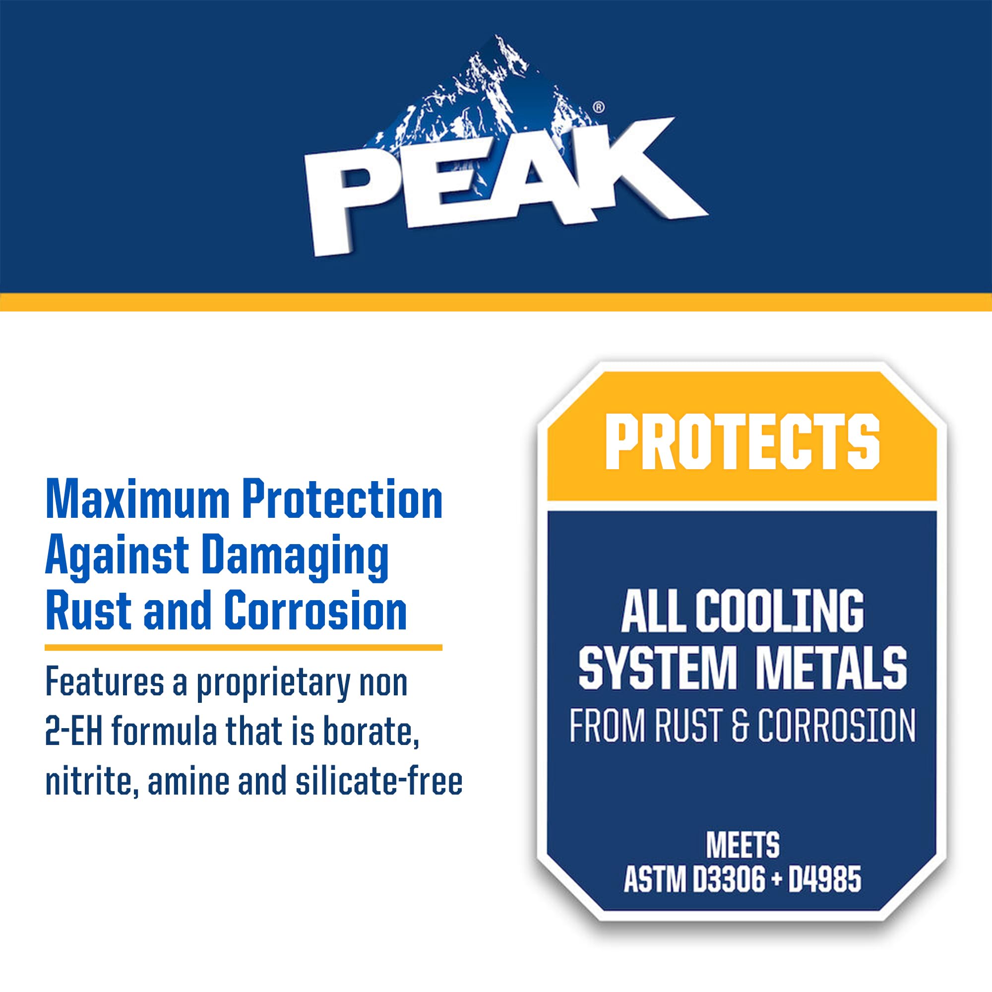 Peak Global Lifetime 50/50 Prediluted Antifreeze And Coolant For All Vehicles, 1 Gal.