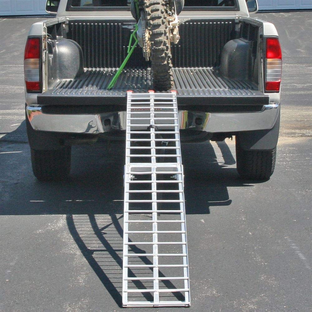 Black Widow Afl-9012 Single Runner Motorcycle Ramp – Finger-Style Lip, Rung Surface
