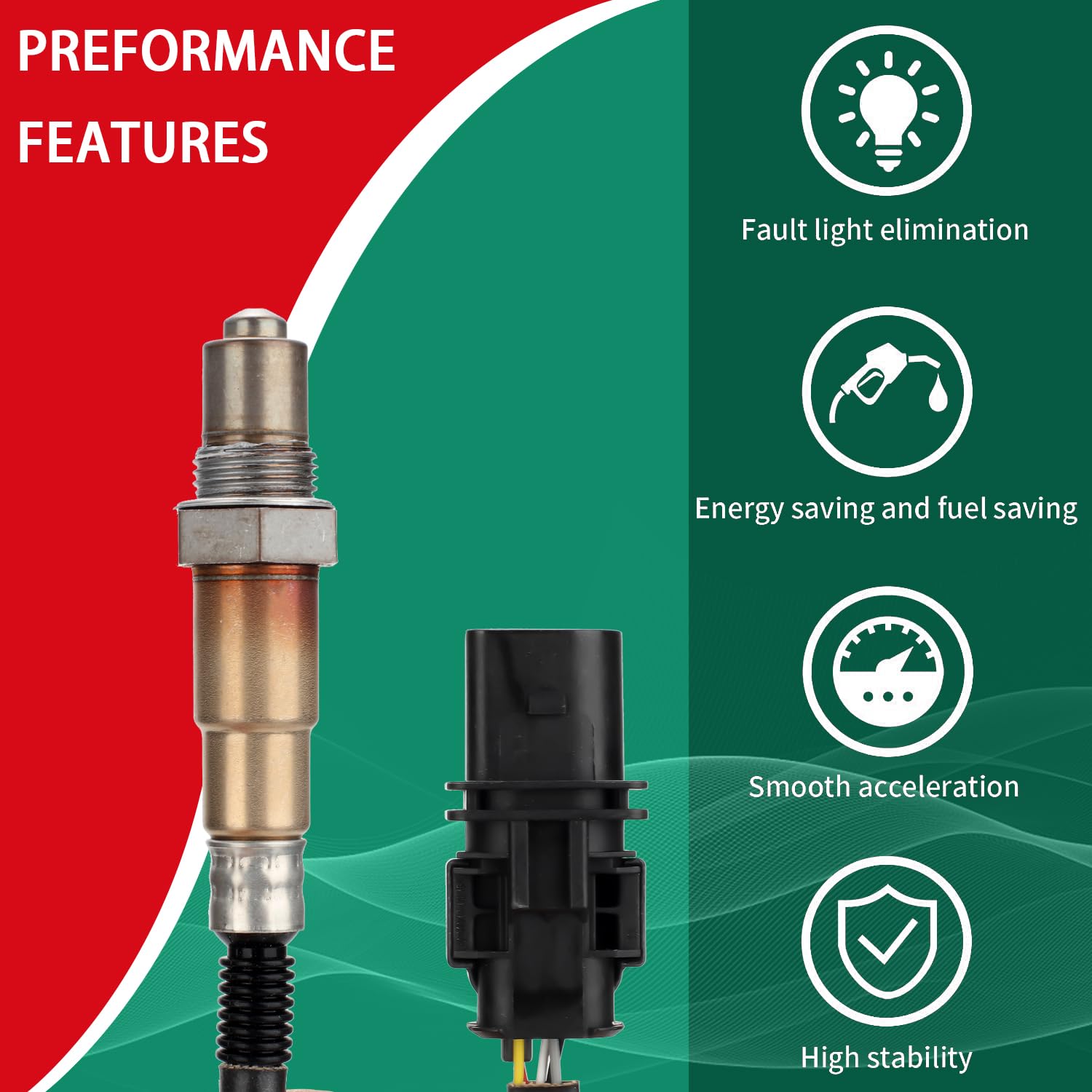 Necatuo 234-5107 Upstream O2 Oxygen Sensor Heated Air Fuel Ratio Compatible With Jetta Golf Passat Cc A3 Tt Accent Veloster Expe