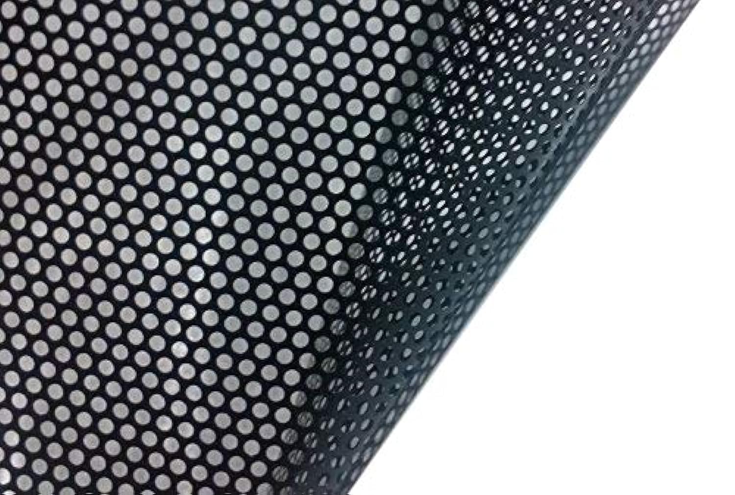 Vvivid Black Perforated One-Way Vision Vinyl Automotive Window Wrap Roll (1.5Ft X 4Ft)