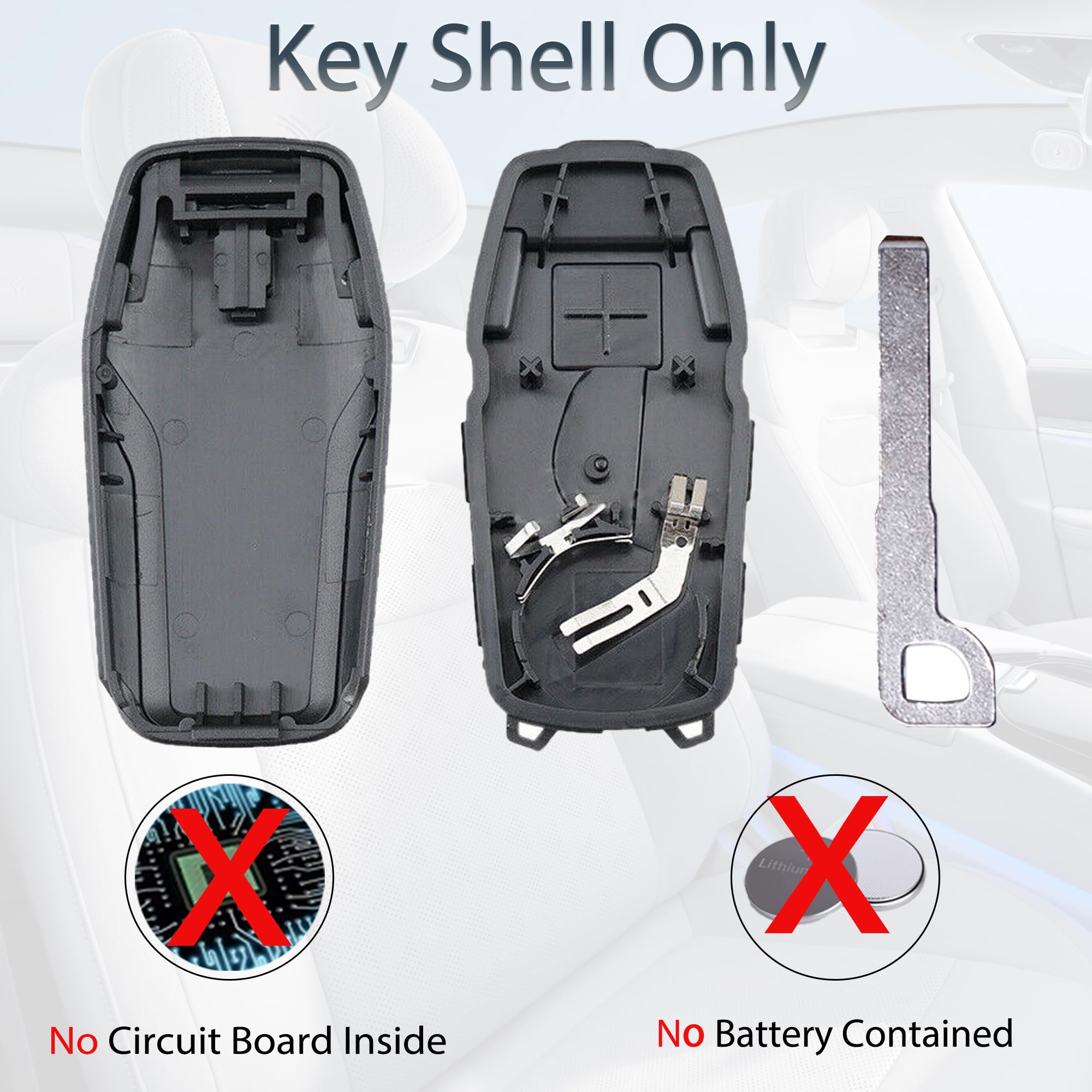 SUPALAND Key Fob Shell Case Replacement Fits for Ford Mustang Fusion Edge Explorer F150 F250 F350 Lincoln MKZ MKX MKC 2014-2017