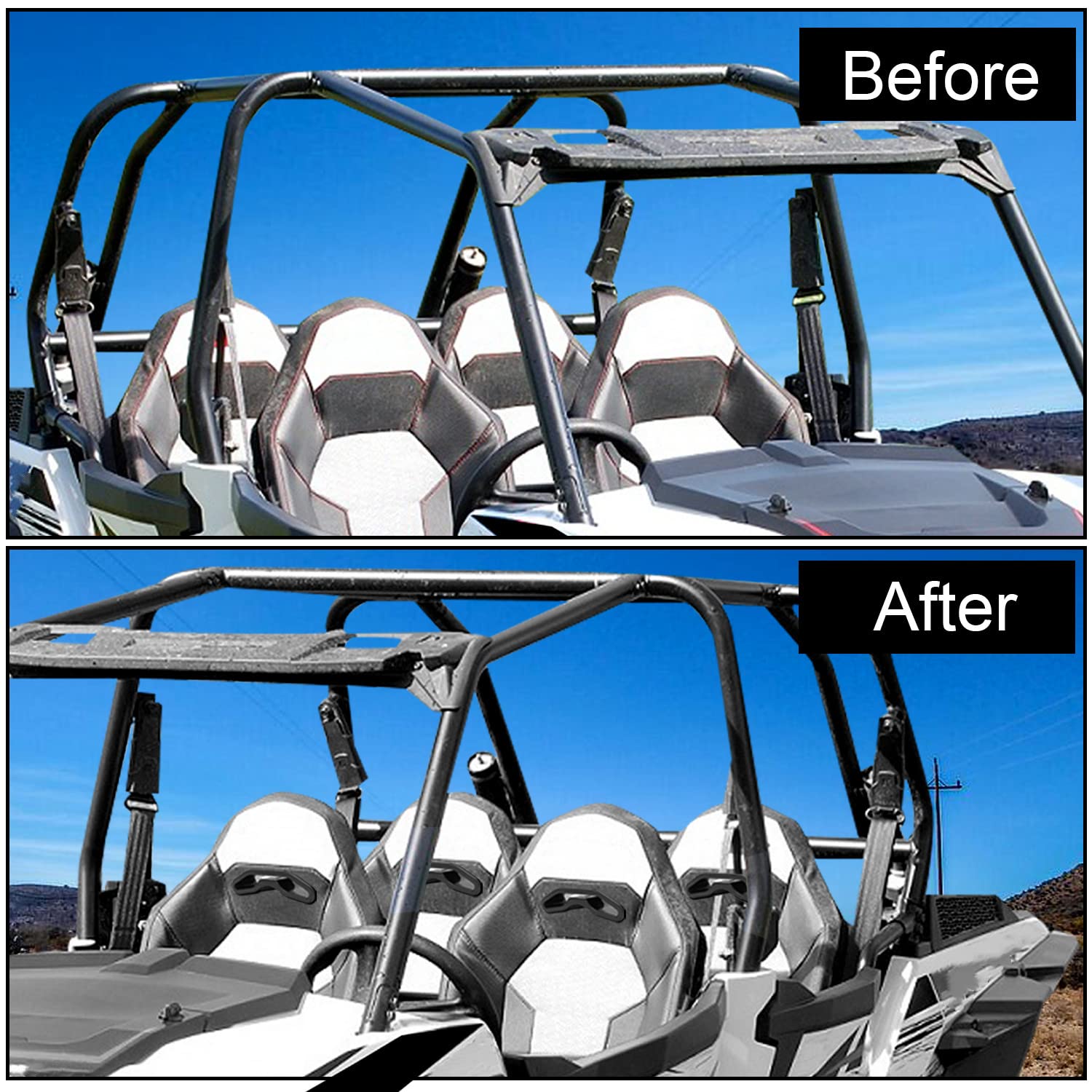 Ecotric Seat Harness Pass Through Bezel Seat Belt Insert Compatible With 2014-2022 Polaris Rzr Xp 1000 Turbo Rzr 1000 S 900/S/Xc