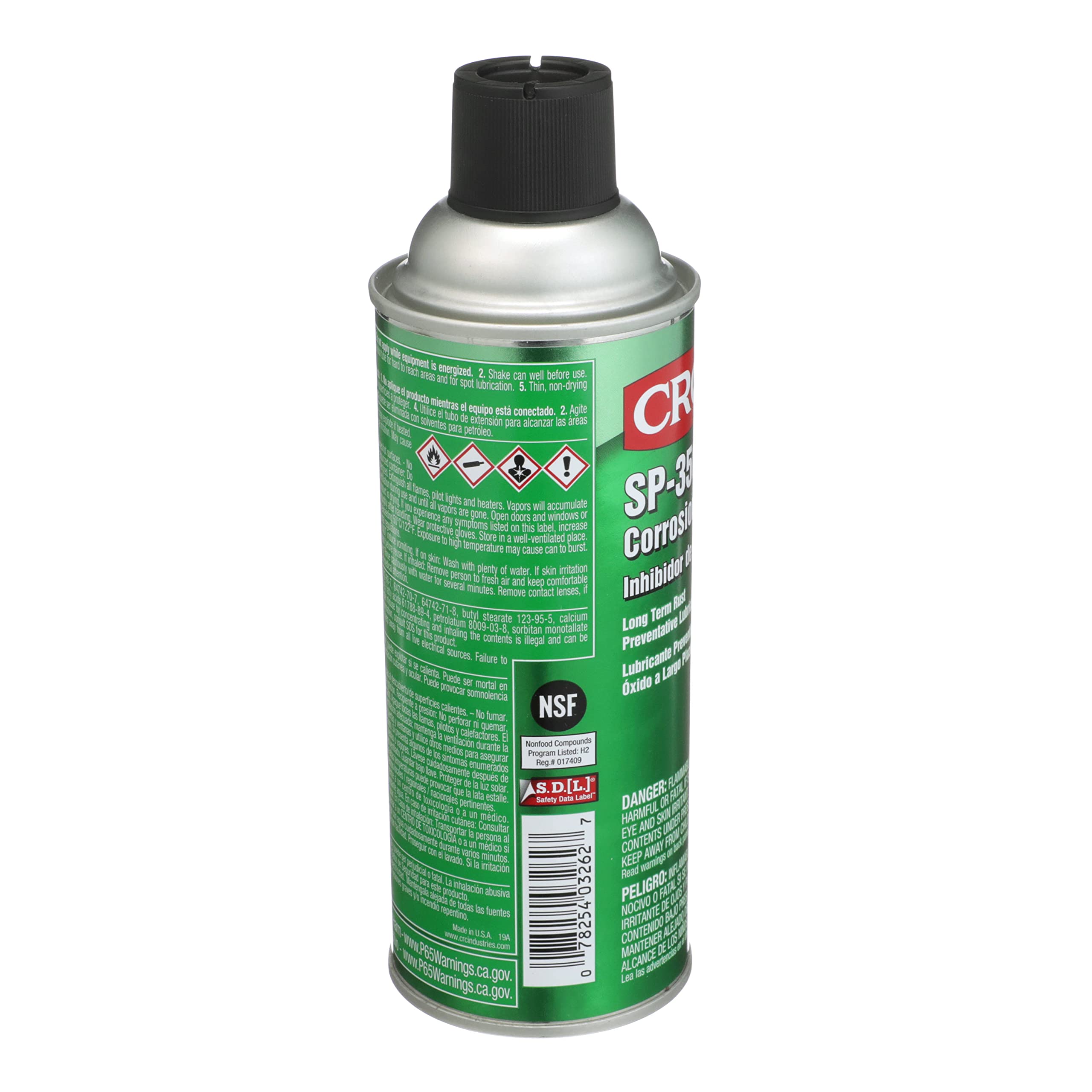 CRC SP-350 Corrosion Inhibitor 03262 - 10 Oz. Aerosol, Long Term Rust Prevention Lubricant for Indoor Applications