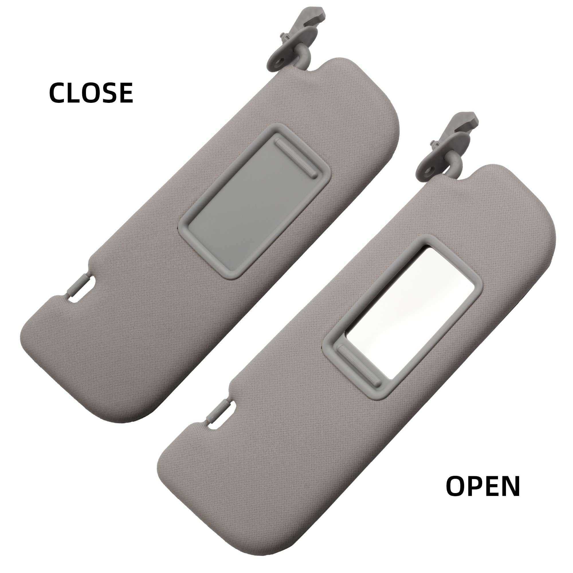 Dasbecan Gray Right Passenger Side Sun Visor Compatible With Hyundai Elantra 2011 2012 2013 2014 2015 Replaces# 852103X000Tx