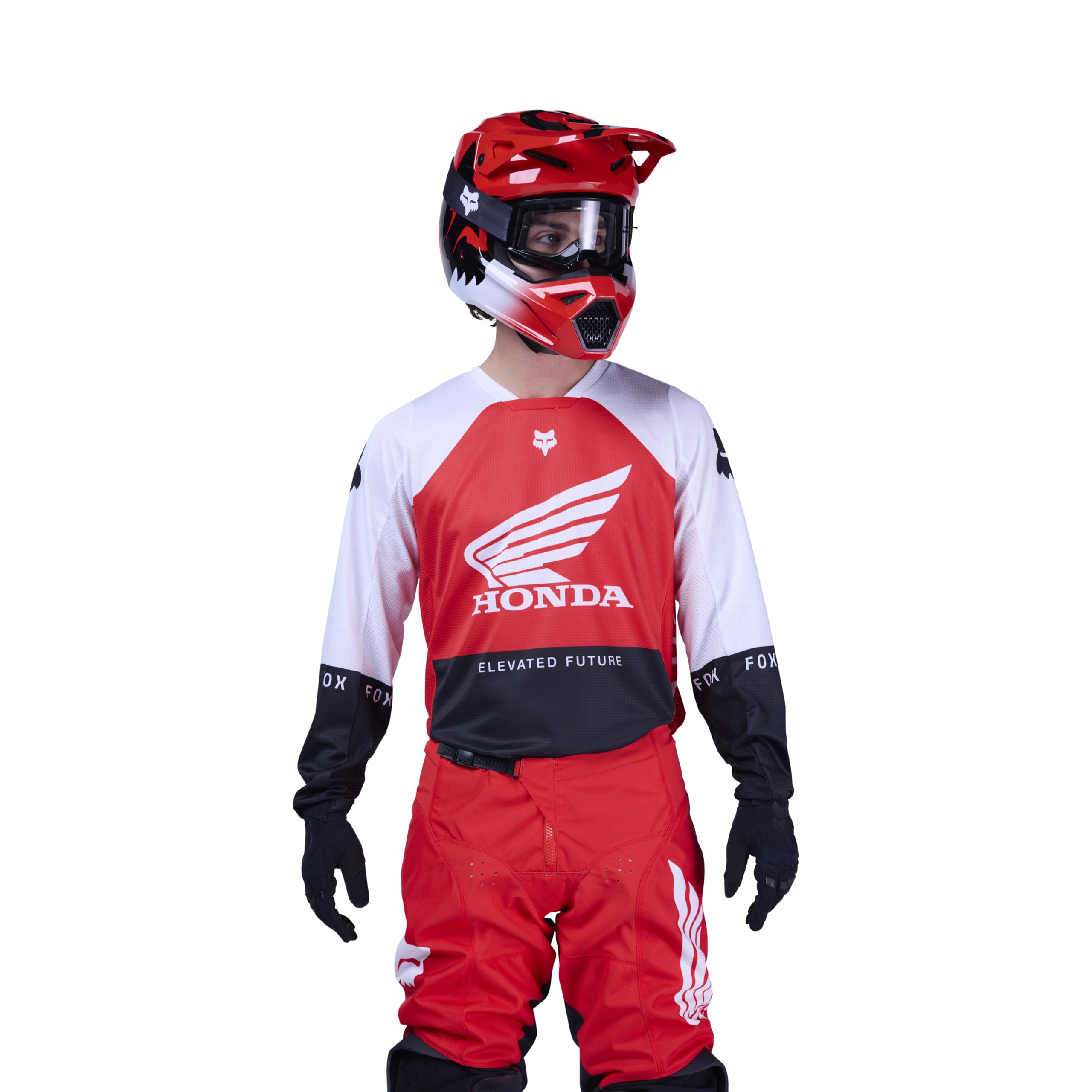Fox Racing Mens 180 Honda Motocross Dirt Bike Jersey, Fluorescent Red, X-Large