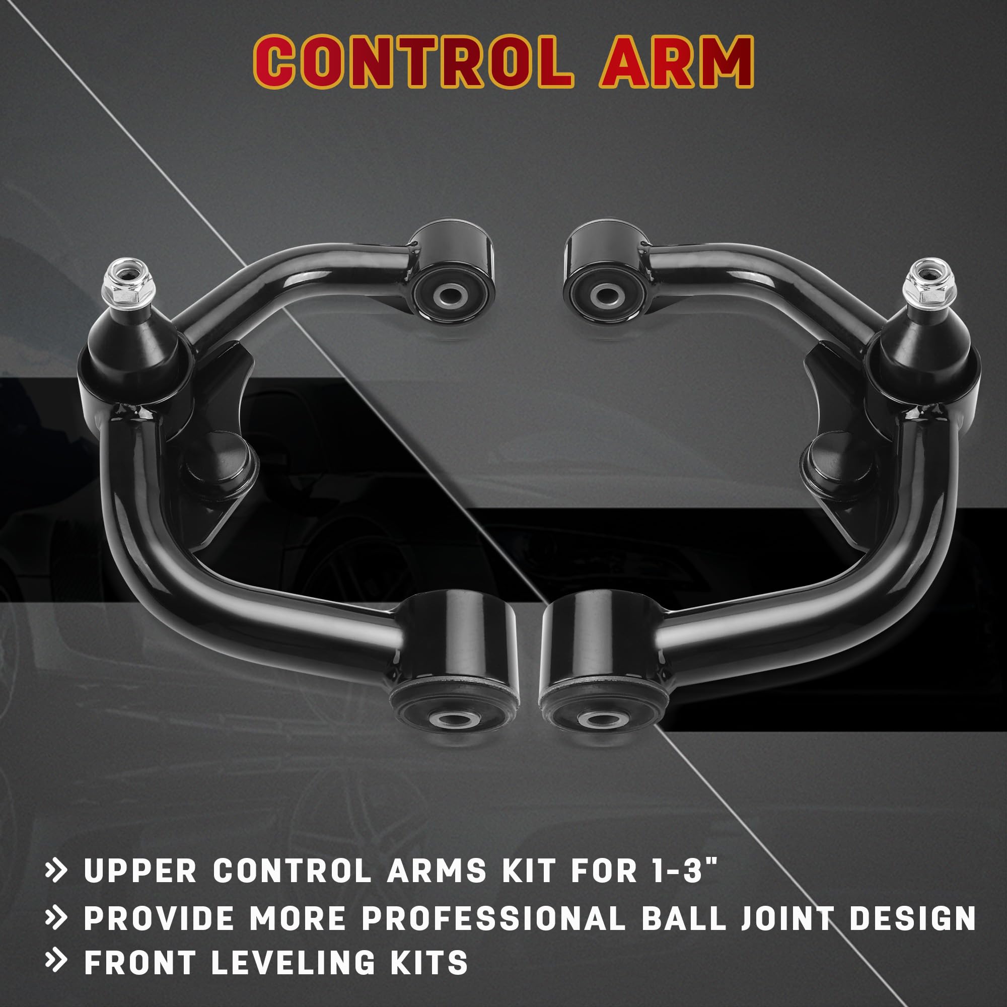 1-3' Front Upper Control Arms For 2005-2016 Frontier/Pathfinder/Xterra, 2Pcs Adaption 1-3' Lift Suspension Kit Adjustable Control Arm, Replacement Oem Factory Suspension Arms