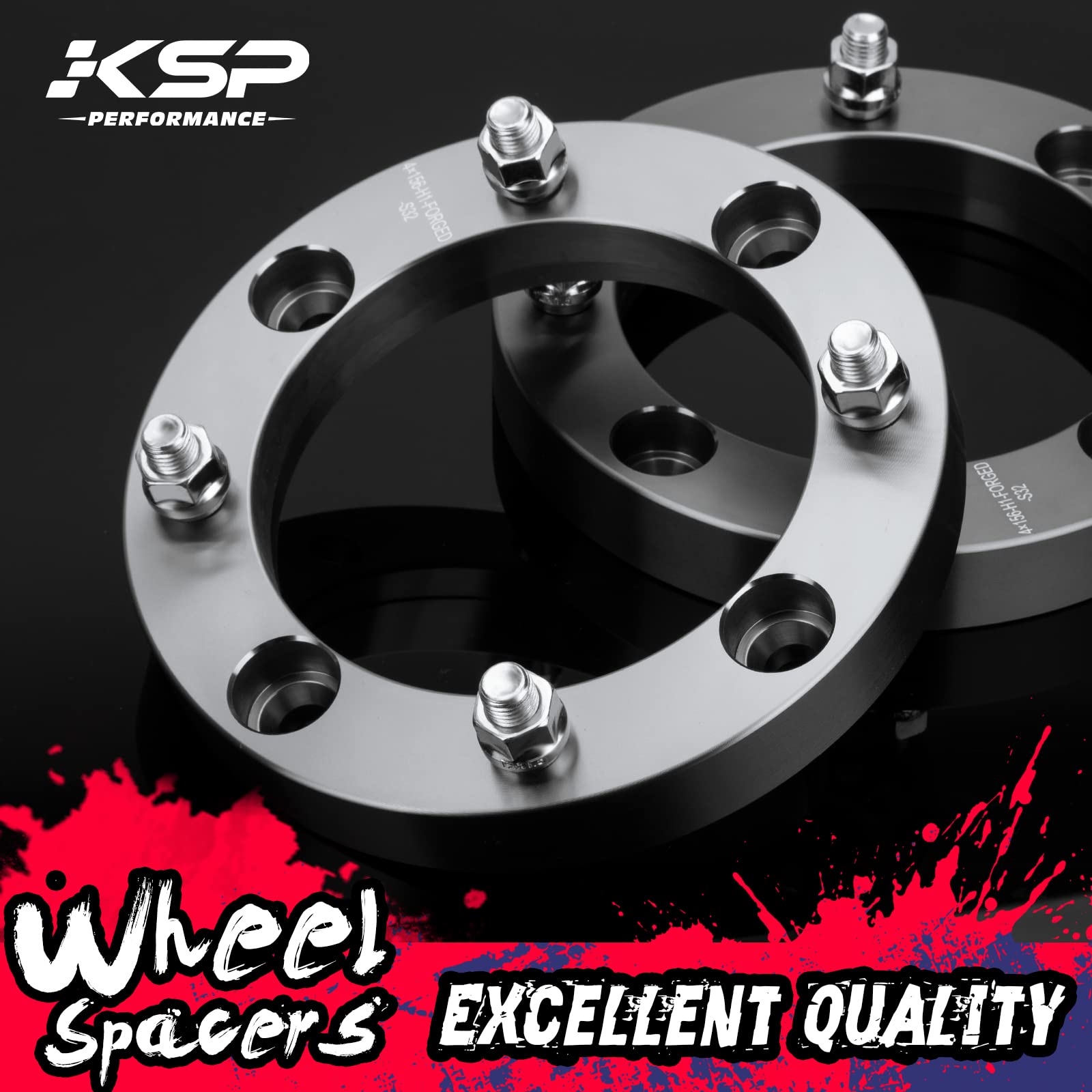 Ksp 4X156Mm Atv Wheel Spacers 1 Inch With 12X1.5 Studs, Fit For 2013+ Polaris Ranger, 2014+ Polaris Rzr Xp 1000, 2015+ Polaris Rzr,4Pcs