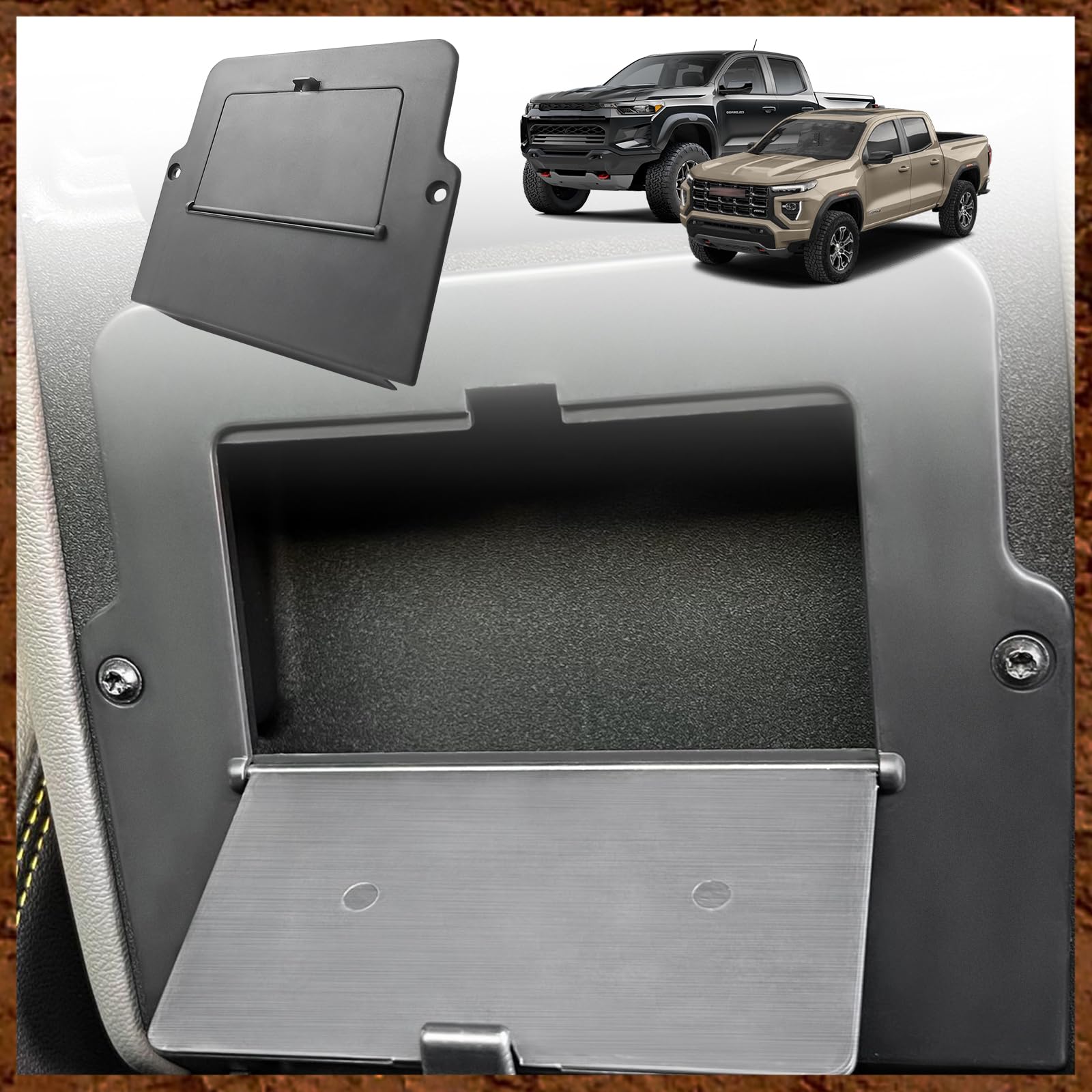 Muslogy for 2023 2024 Colorado & Canyon Center Console Hidden Storage Insert Secret Compartment Center Console Organizer Compati