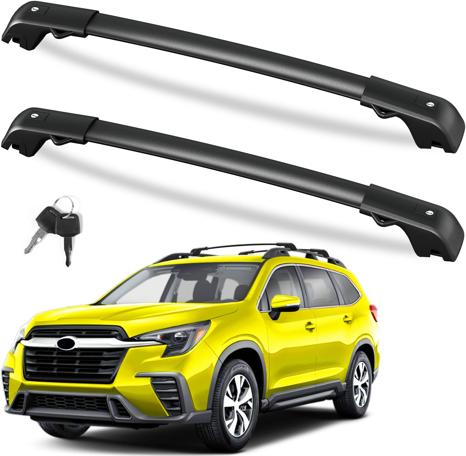 Fengyu Roof Rack Cross Bars 220Lb Compatible With Subaru Ascent 2019-2025 Heavy Duty Lockable Aluminum Roof Rails Crossbars Carg