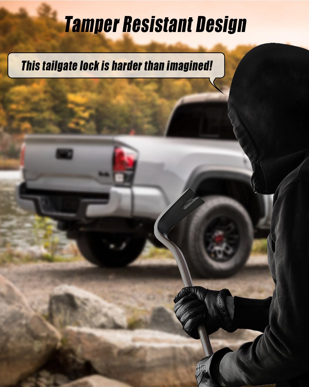 Tailgate Anti-Theft Lock Compatible With Toyota Tacoma 2016 2017 2018 2019 2020 2021 2022 2023 Truck Bed Tailgate Lock With Keys