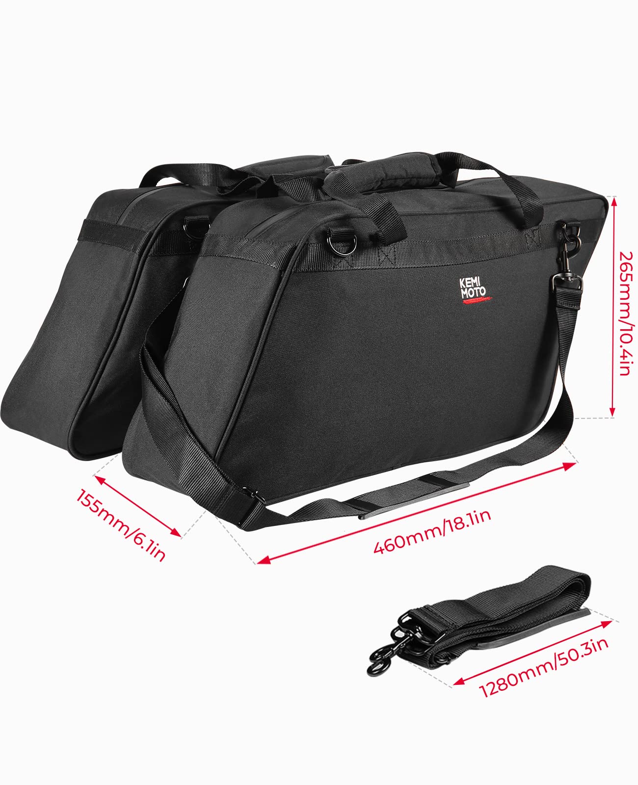 Kemimoto Street Glide Saddlebag Liners, 1 Pair Of Motorcycle Hard Saddle Bag Inserts For Electra Glide Road King 1700 Royal Star