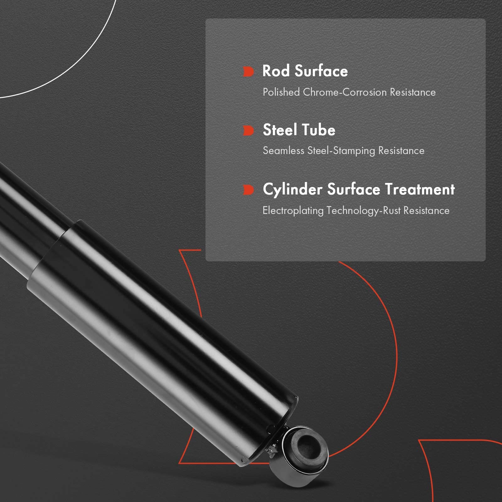 A-Premium Rear Pair [2] Shock Absorber Compatible with Nissan Frontier 2005, Xterra 2005-2015, Driver and Passenger Side