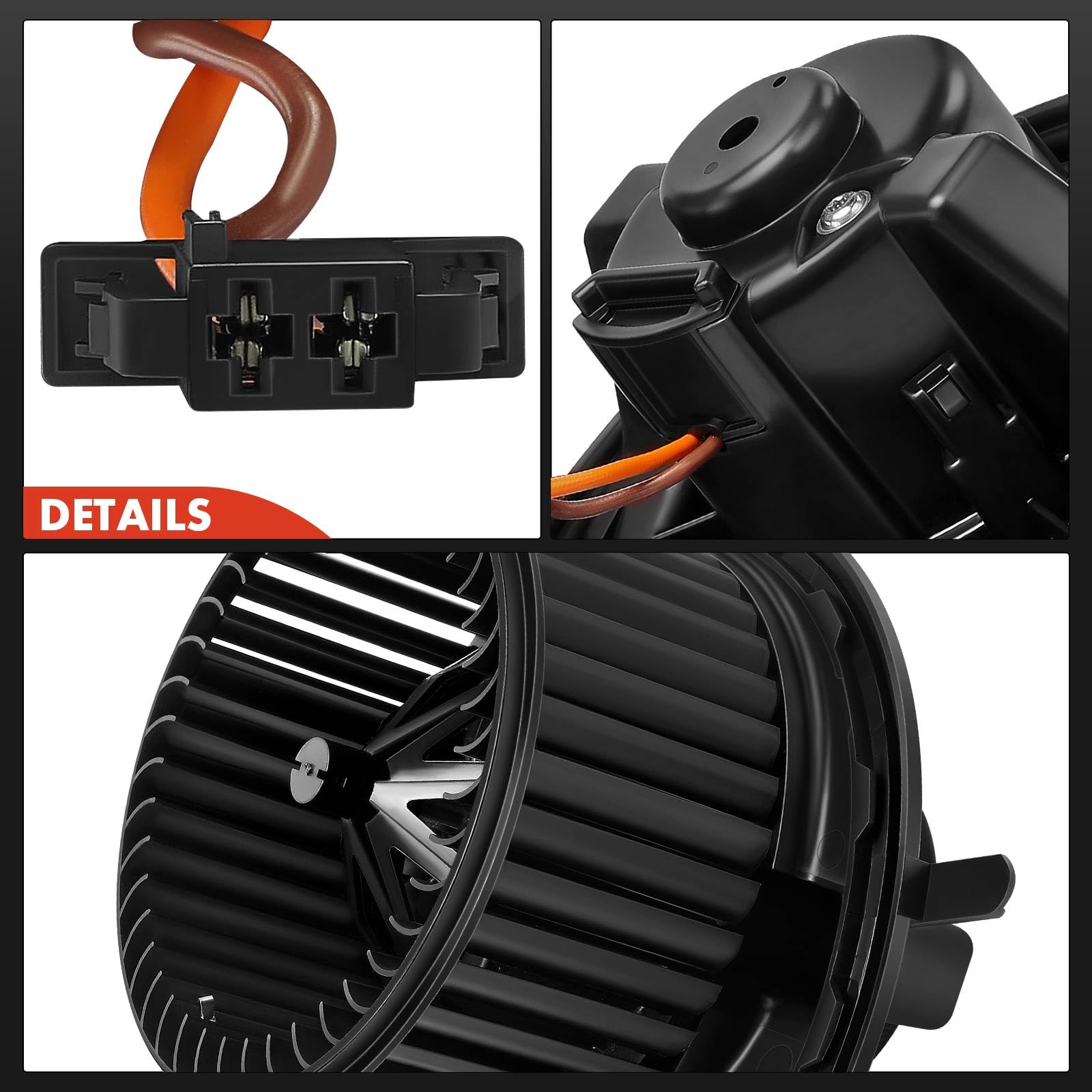 A-Premium Front HVAC Heater Blower Motor Assembly Compatible with BMW 128i 135i 325xi 328i 328i xDrive 328xi 330i 330xi 335d 335i 335i 335i xDrive 335is M3 X1 X3 Z4