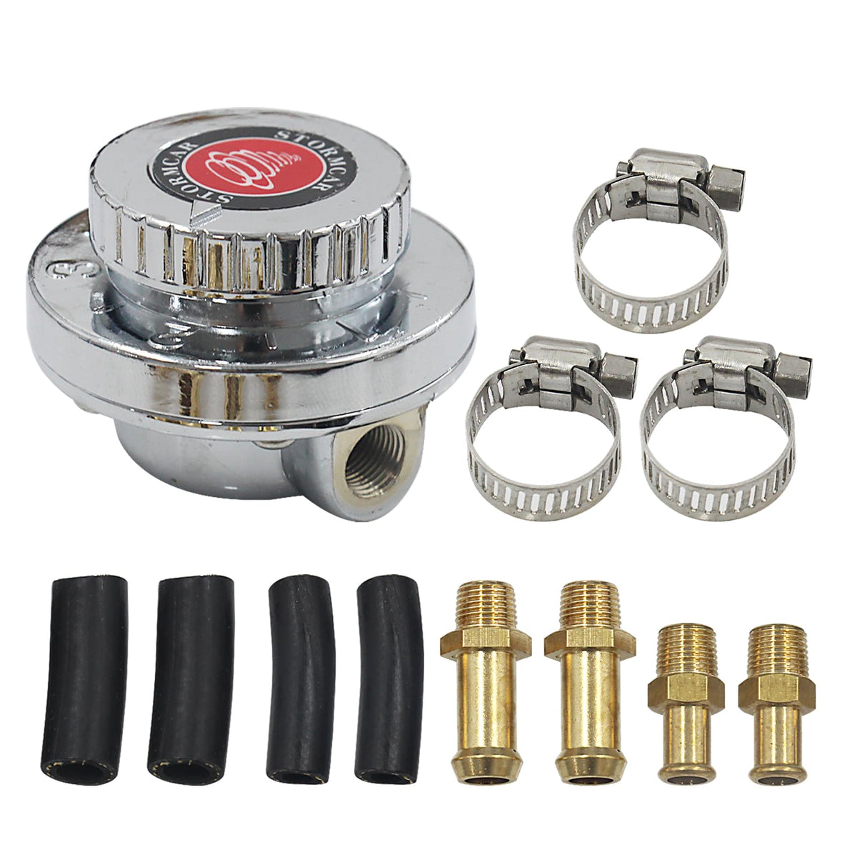 LVOUP Manual Adjustable 1-5 PSI Fuel Pressure Regulator Carburetor Carb Fuel Pump Kit