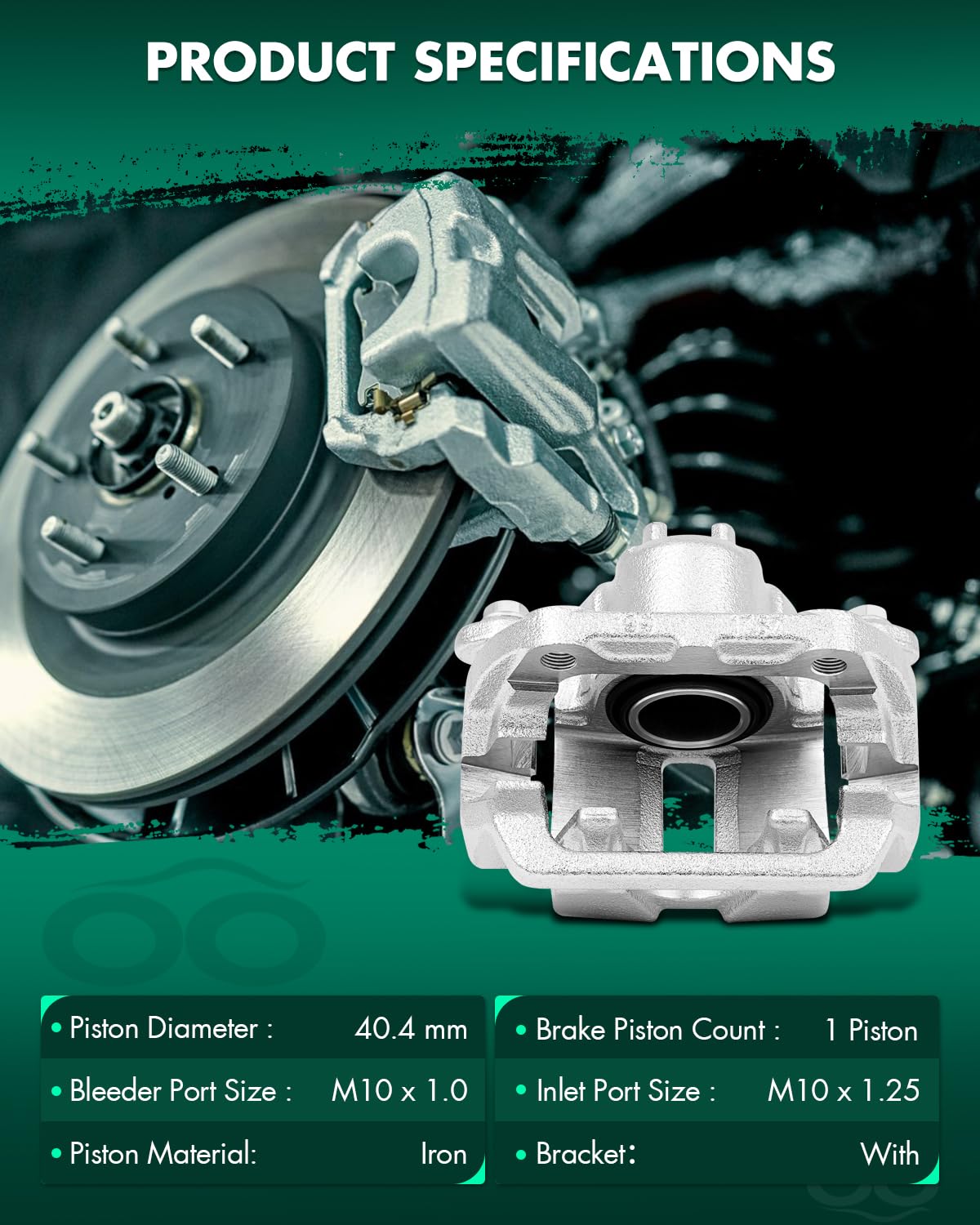 Scitoo Rear Brake Caliper With Bracket 19B2928, 19B2929 Compatible For Honda Odyssey 2005-2010