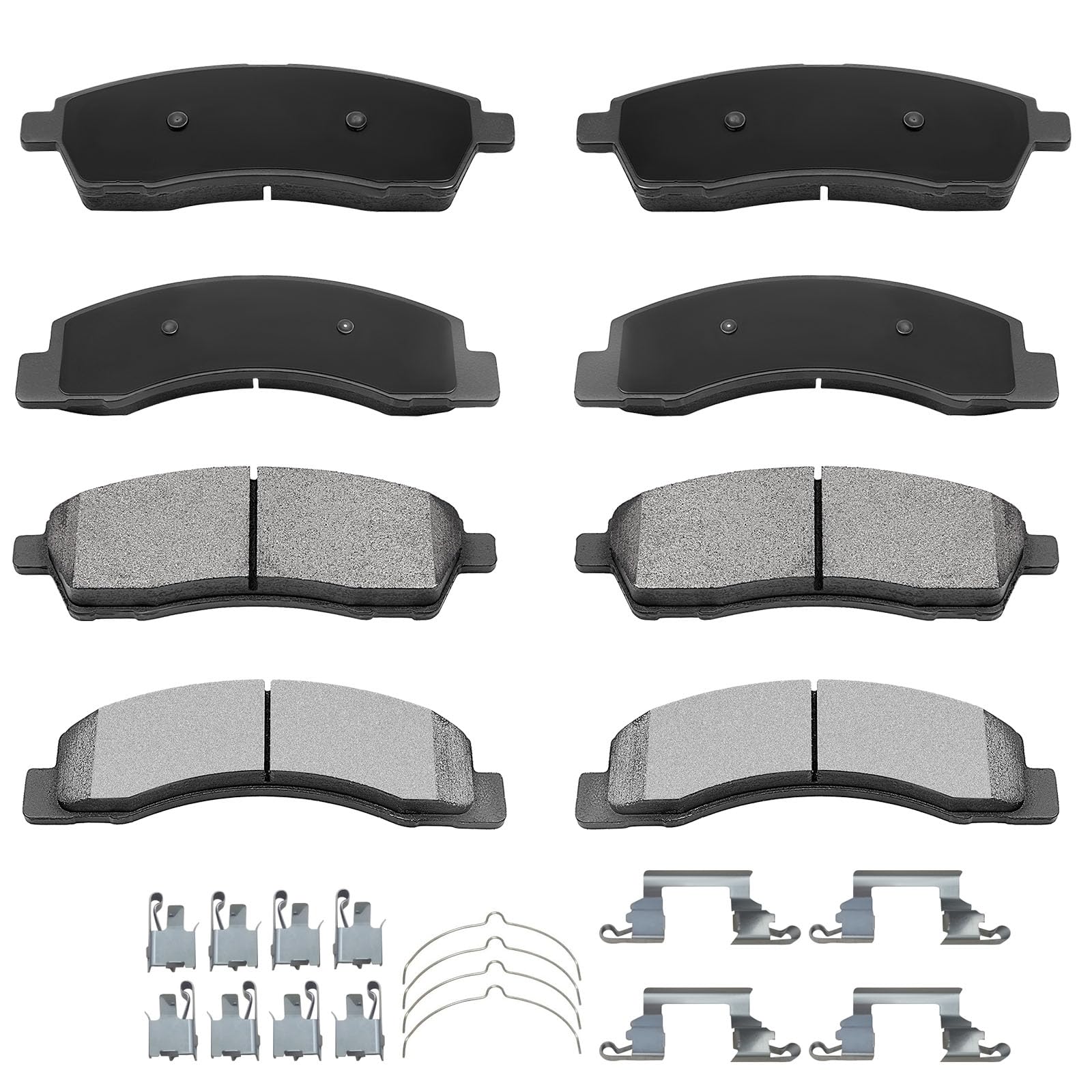 Automuto 8Pcs Front & Rear Disc Brake Pads Set D757 D824 For Ford Excursion 2000-2005, F-250 Super Duty 1999-2004, F-350 Super D