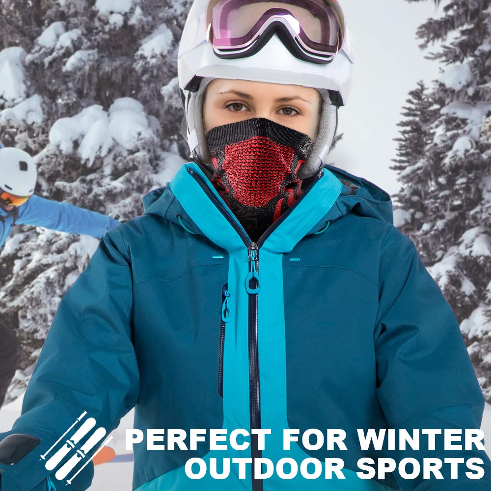 Wtactful Winter Neck Gaiter Neck Warmer Women Half Face Ski Mask Cover Shield For Cold Weather Windproof Tube Bandana Balaclava