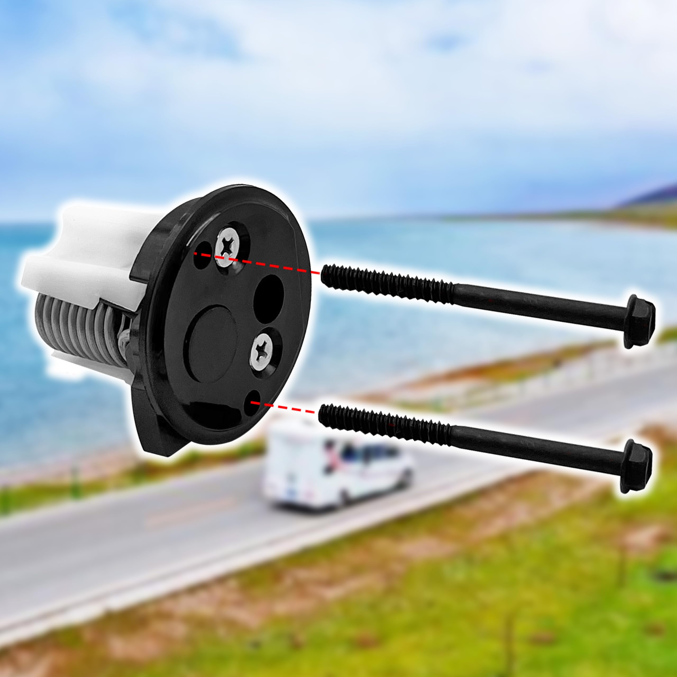 Nipponasia 385310683 Spring Cartridge Kit, Compatible With Dometic 110 And 210 Series Rv Toilets (Black)