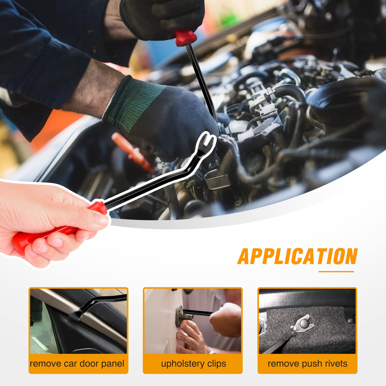 Gooacc 845Pcs Car Push Retainer Clips Auto Fasteners Assortment 24 Most Popular Sizes Nylon Bumper Fender Rivets With 10 Cable T