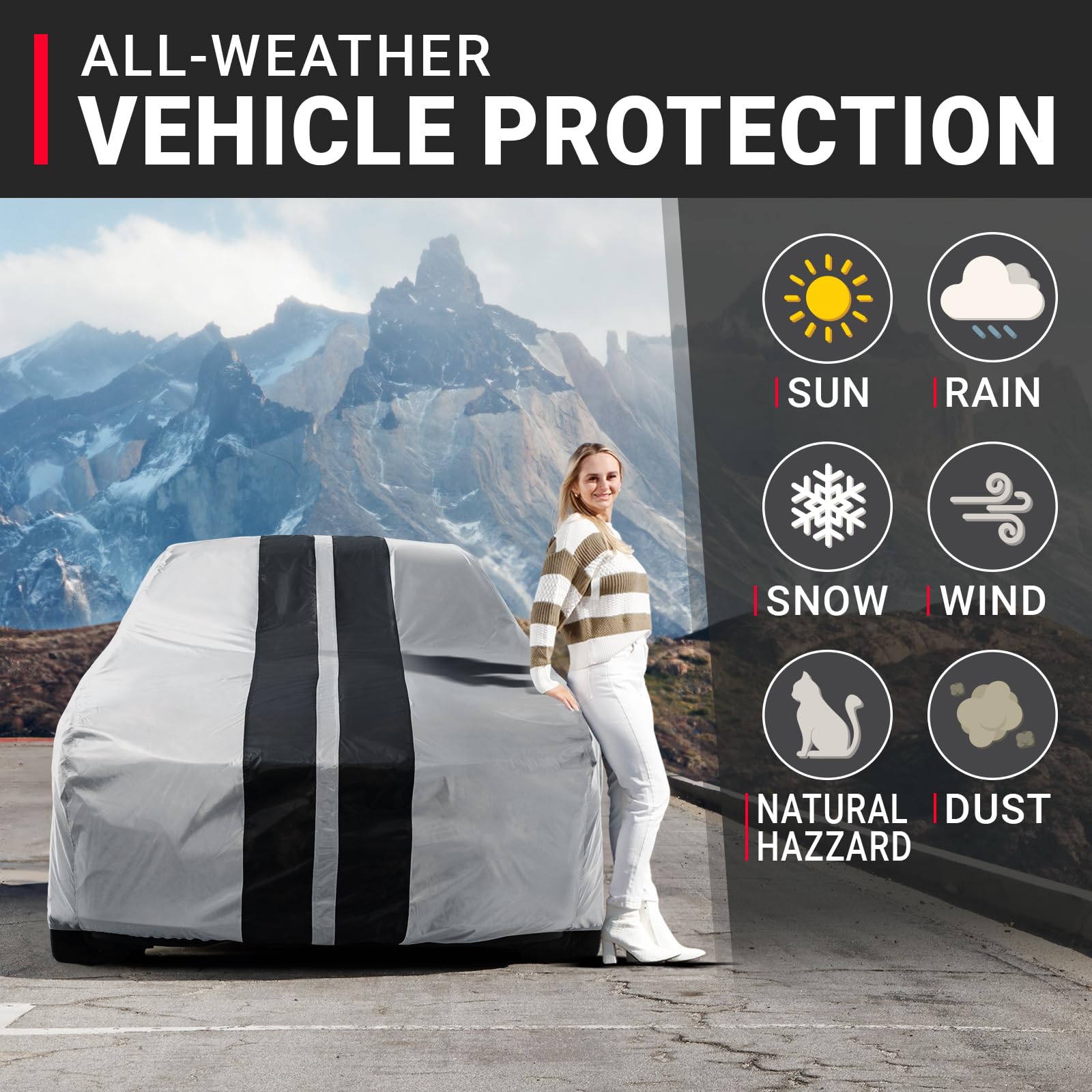 iCarCover Premium Plus Car Cover Waterproof All Weather Rain Snow UV Sun Protection, AR Spider, Porsche 930 944, BMW 2002, Z4, R