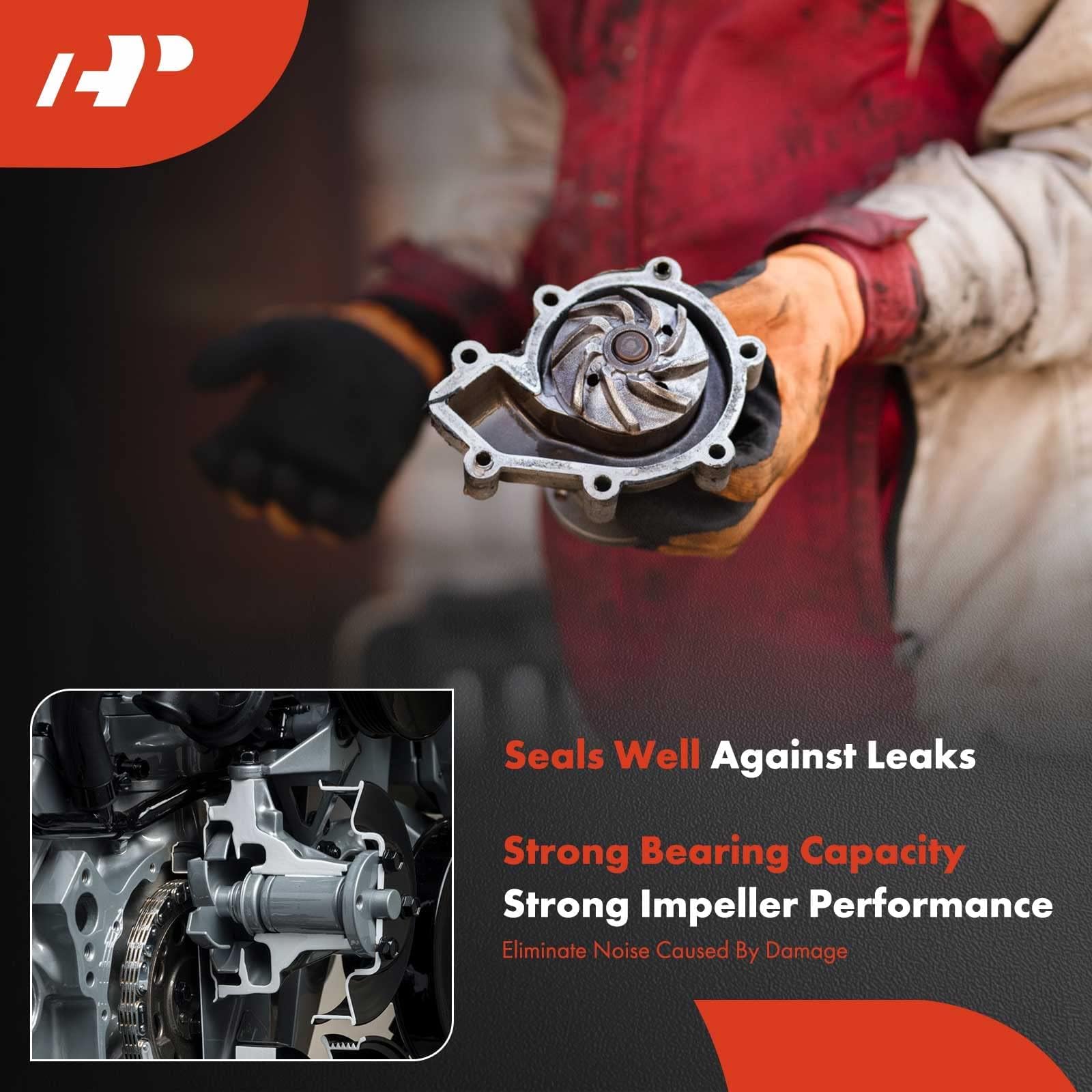 A-Premium Engine Water Pump Kit with Gasket Compatible with Dodge Durango 2004-2008, Ram 1500 2500 3500 2003-2008 & Chrysler Asp