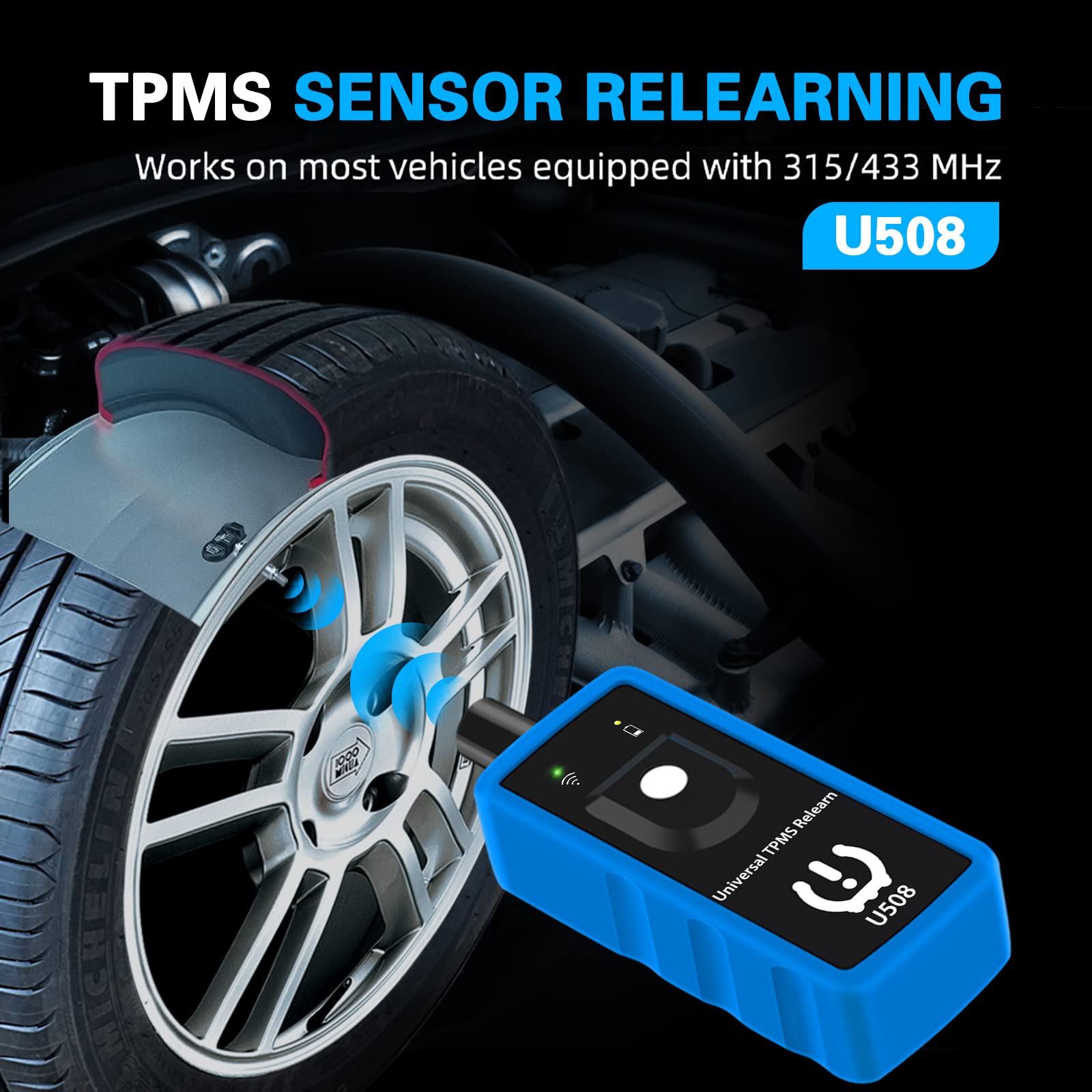 TRISCO Tpms Relearn Tool U508 Universal for GM Jeep and Ford Chrysler Dodge Tire Pressure Monitor Sensor TPMS Reset Activation T