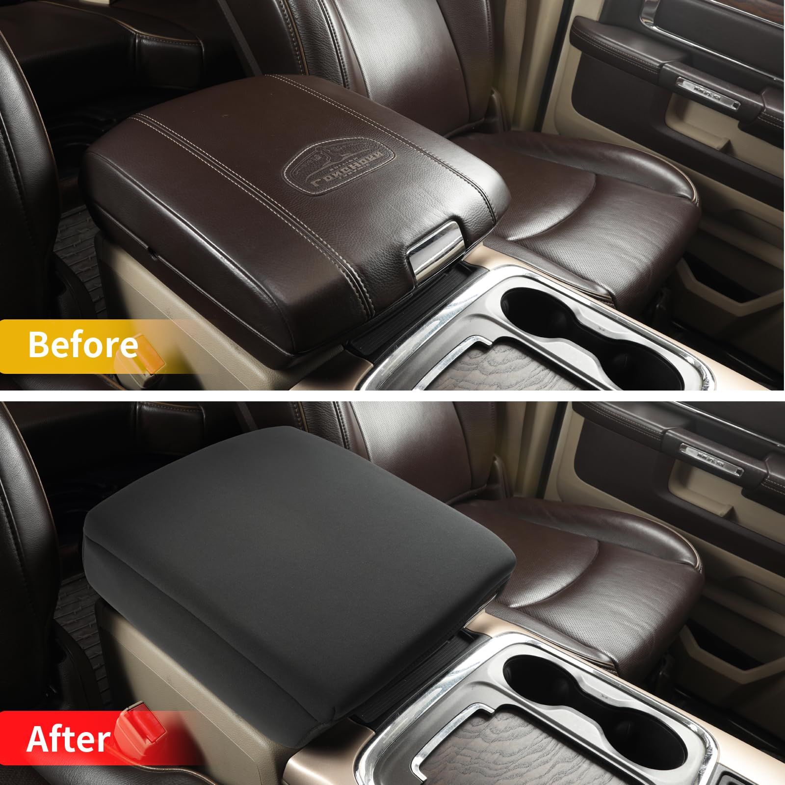 Giant Panda Center Console Cover Armrest Cover Cushion Fits Dodge Ram 1500 2500 3500 2009 2010 2011 2012 2013 2014 2015 2016 201