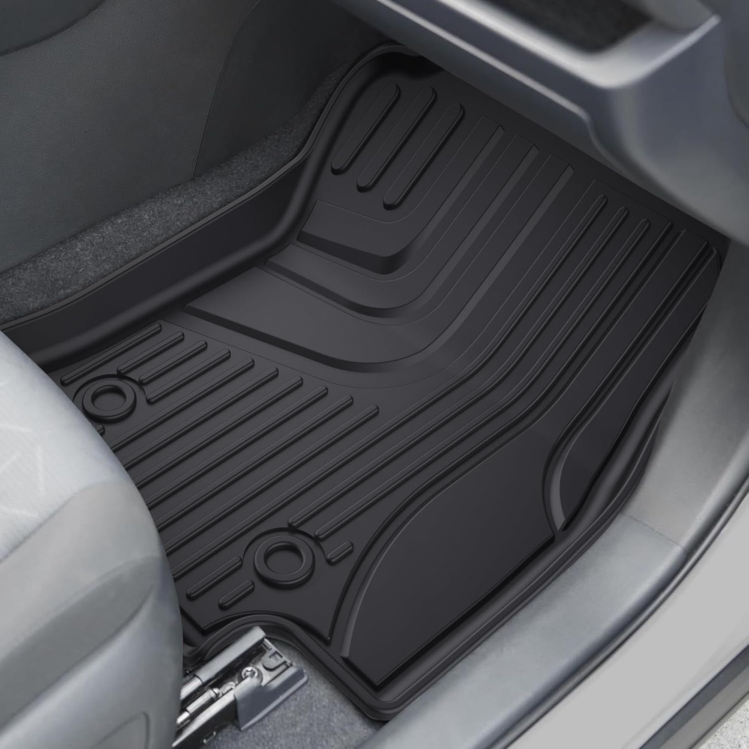 Aomsazto Floor Mats Compatible With Toyota Venza 2021-2025 & Toyota Rav4 2019-2025 (Include Hybrid) Full Set All Weather Floor L