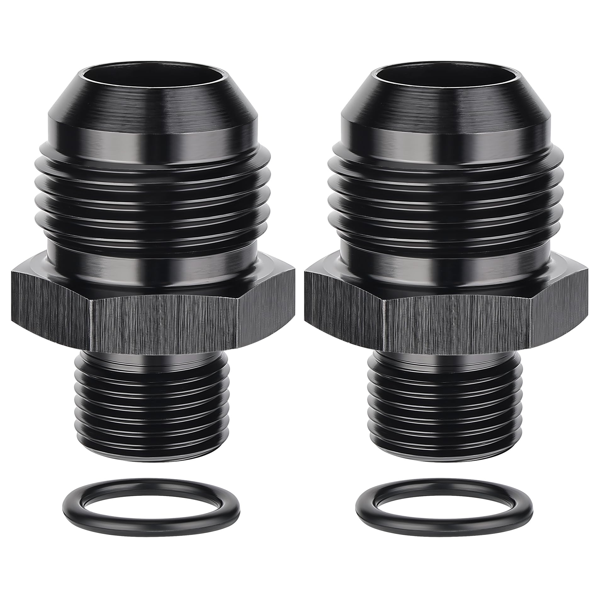 Evil Energy 12An Male Flare To M18 X 1.5Mm Male Metric Fitting Adapter Aluminium Alloy 2Pcs