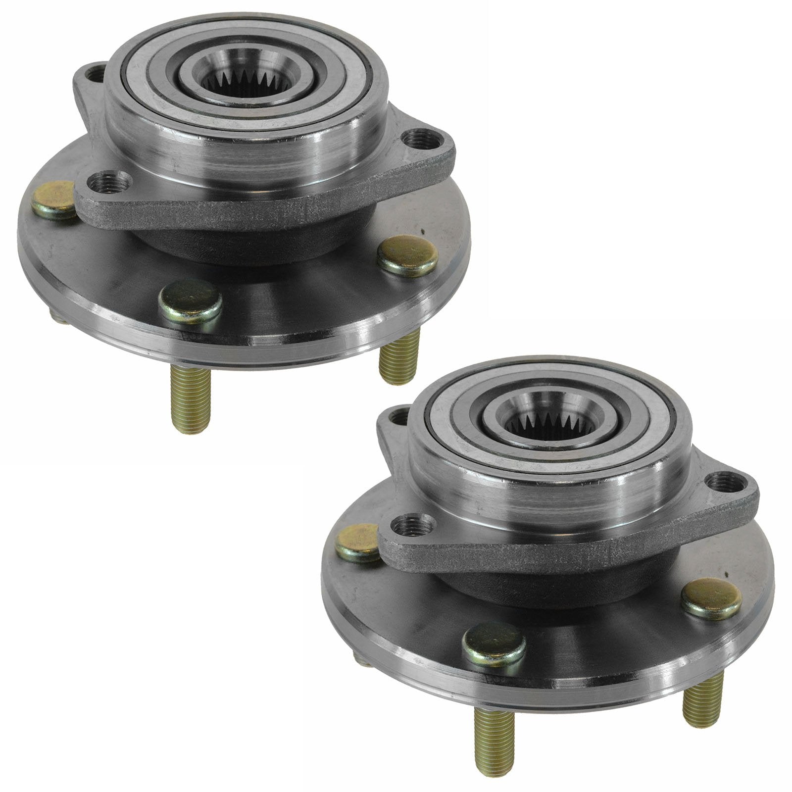 Trq Front Wheel Hub Bearings Assembly Set Compatible With 1995-2005 Chrysler Sebring 1995-2000 Dodge Avenger 2001-2005 Stratus 1