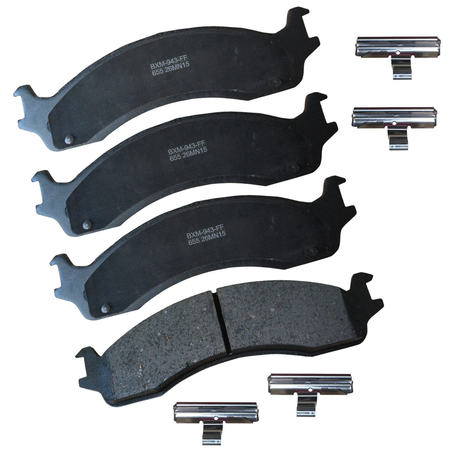 Bendix Premium Sbm655 Semi-Metallic Front Brake Pads For Select Models Dodge B2500,B3500,Ram 2500 Van,3500 Ford E-150,E-250,E-25