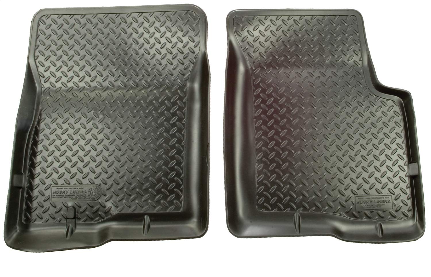 Husky Liners Classic Style Series | Front Floor Liners - Black | 33001 | Fits 1980-1996 Ford Bronco/Ford F150, 1980-1997 Ford F2