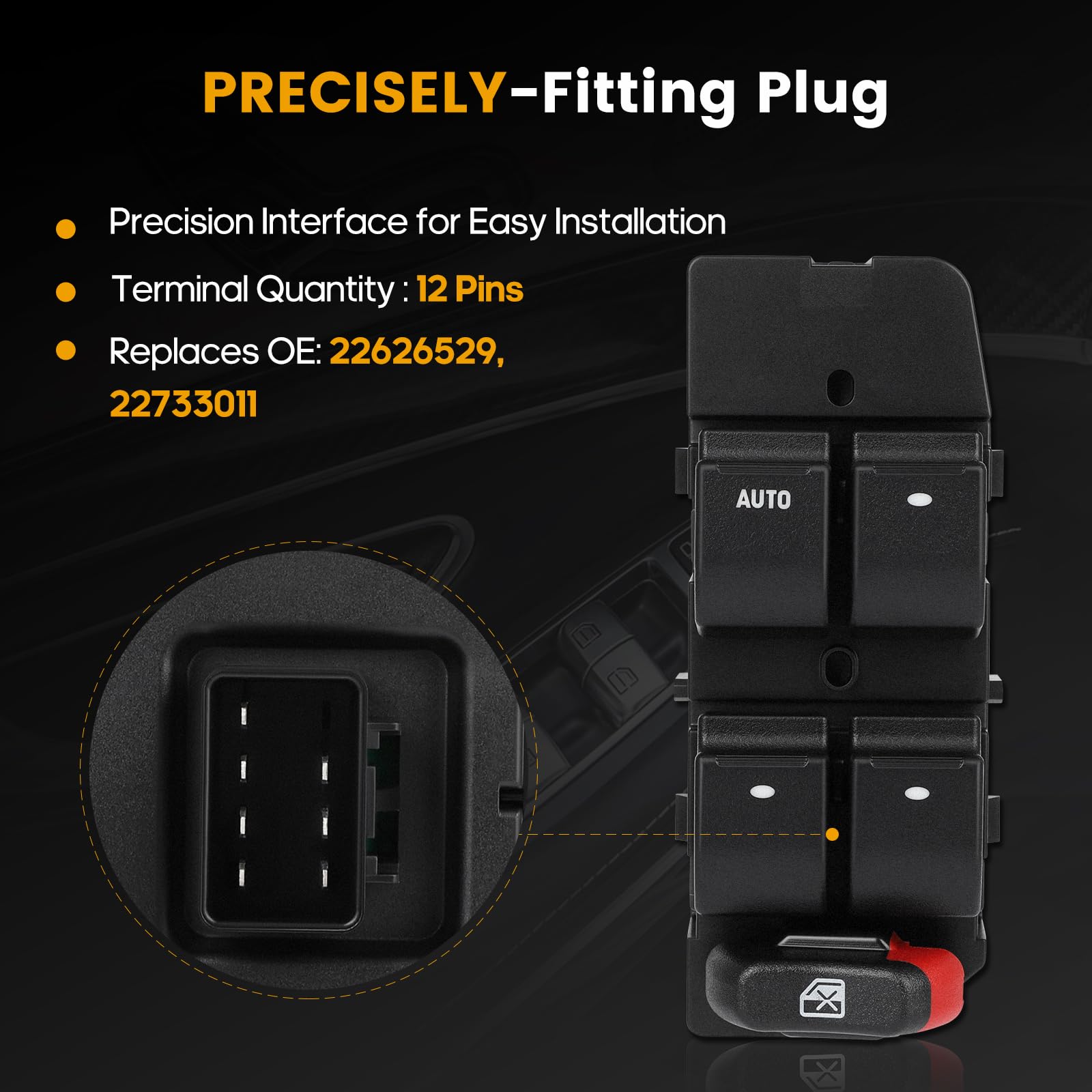 Window Switch Master Power Window Switch Replacement Parts Fits For For Chevrolet Malibu (08-04)