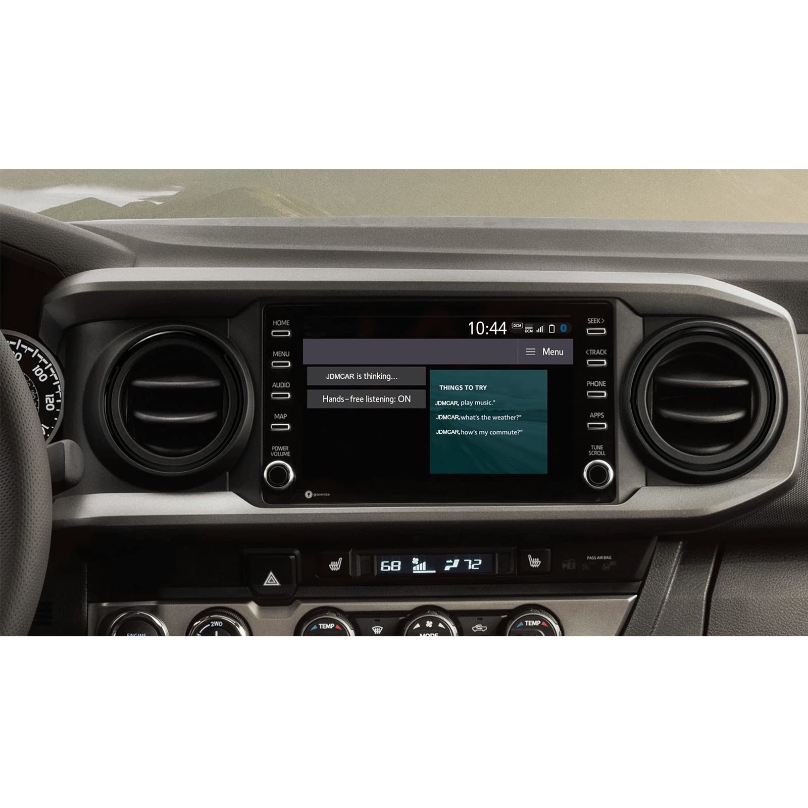 Jdmcar Compatible With Toyota Tacoma Accessories 2016-2022 2023 Premium Aluminum Alloy A/C Vent Ring Outer Trim Decoration Cover