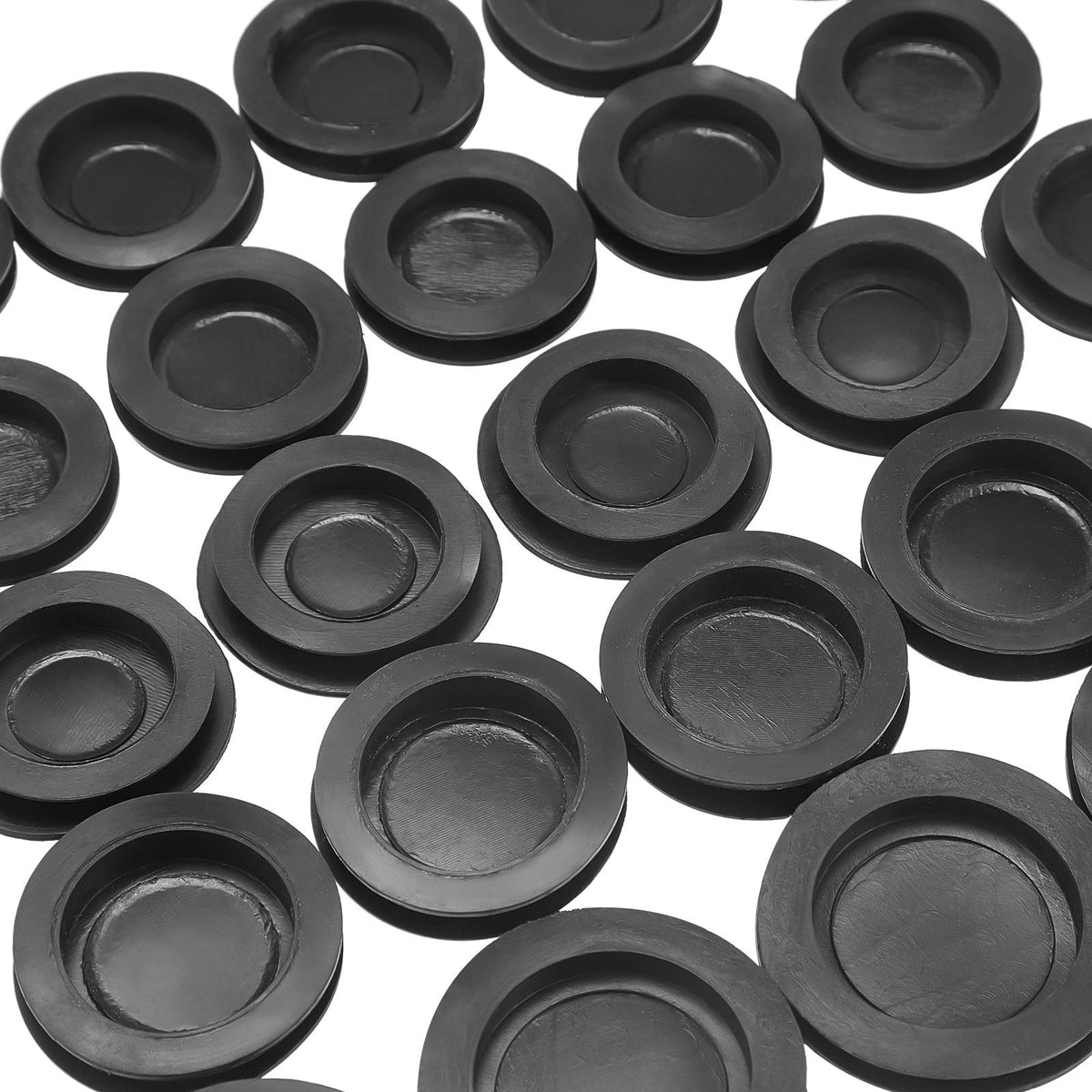 Boao 20 Pieces Piggy Bank Stopper Replacement Piggy Bank Plugs Bulk Rubber Saving Box Stopper(7 Sizes,Black)