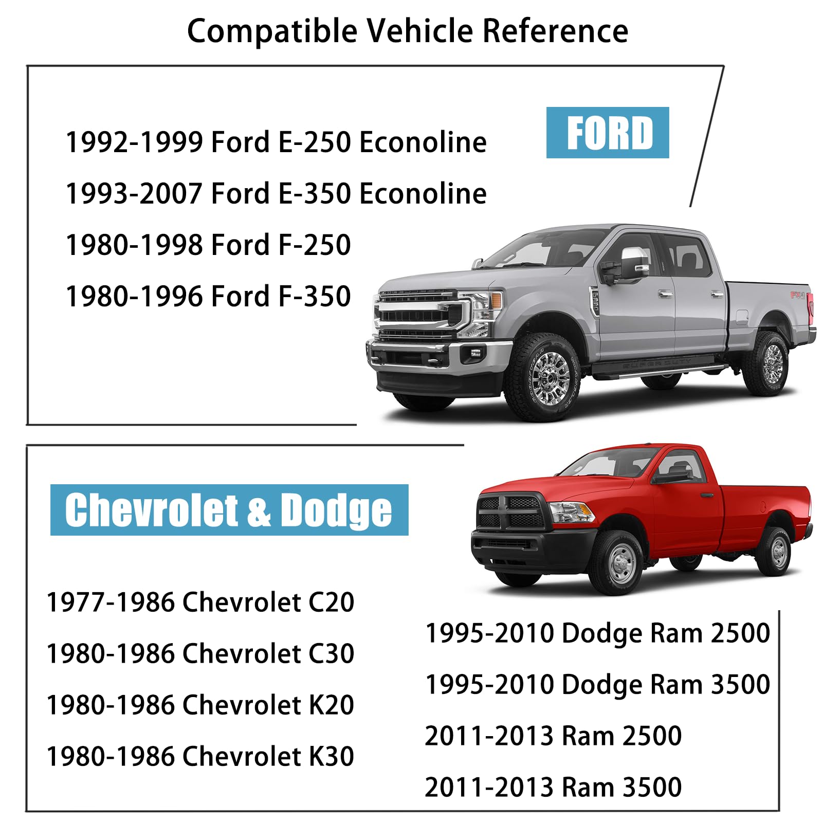 8X6.5 To 8X170 Wheel Spacers 2'' (50Mm) Bore 126.15Mm With 9/16''-18 Studs For 1980-1998 Ford F250 F350 | 1992-2007 Ford E250 E3