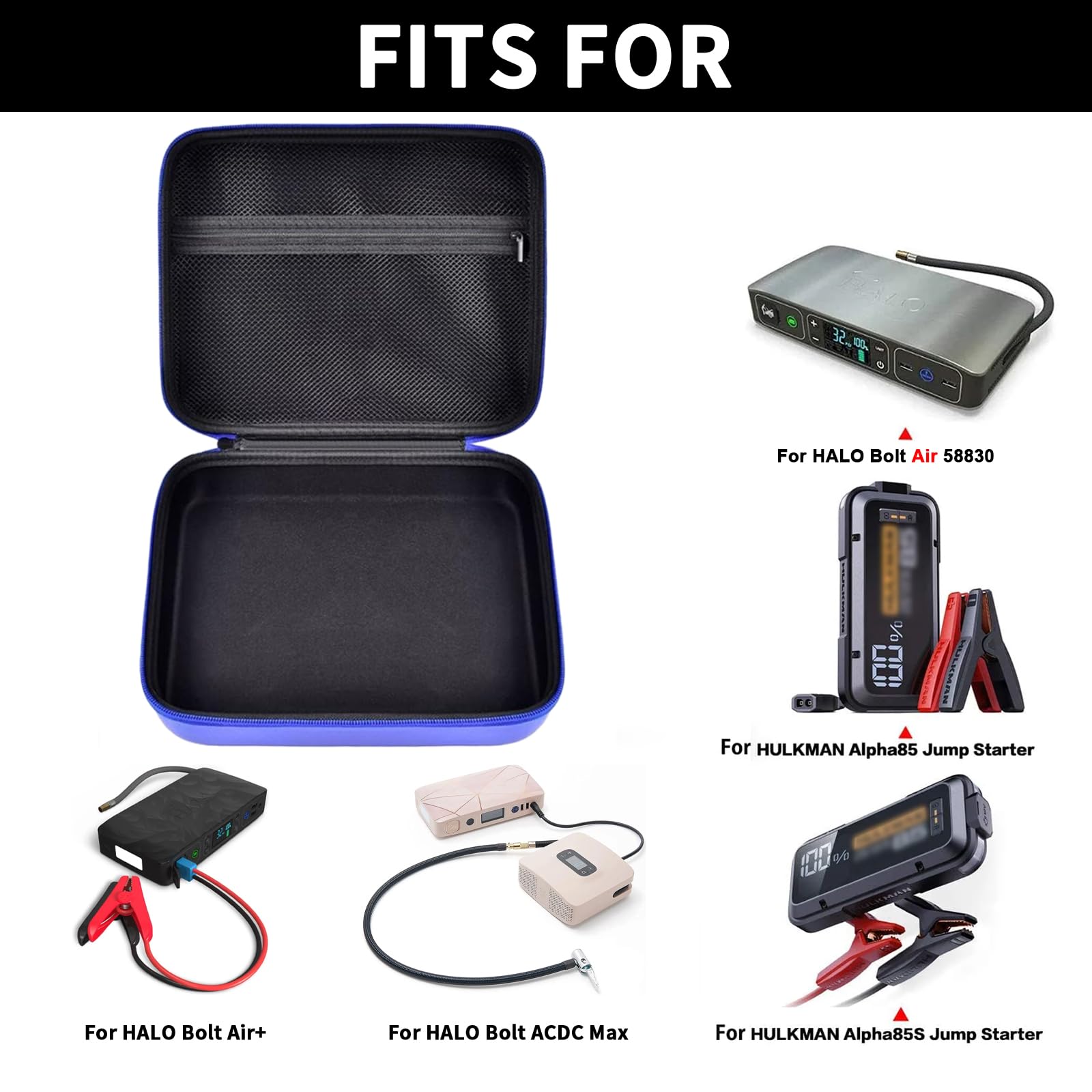Case Compatible With Halo Bolt Air 58830/57720/ Air+ 55500/ For Acdc Max Emergency Power Kit Car Jump Starter With Tire Pump. Ca