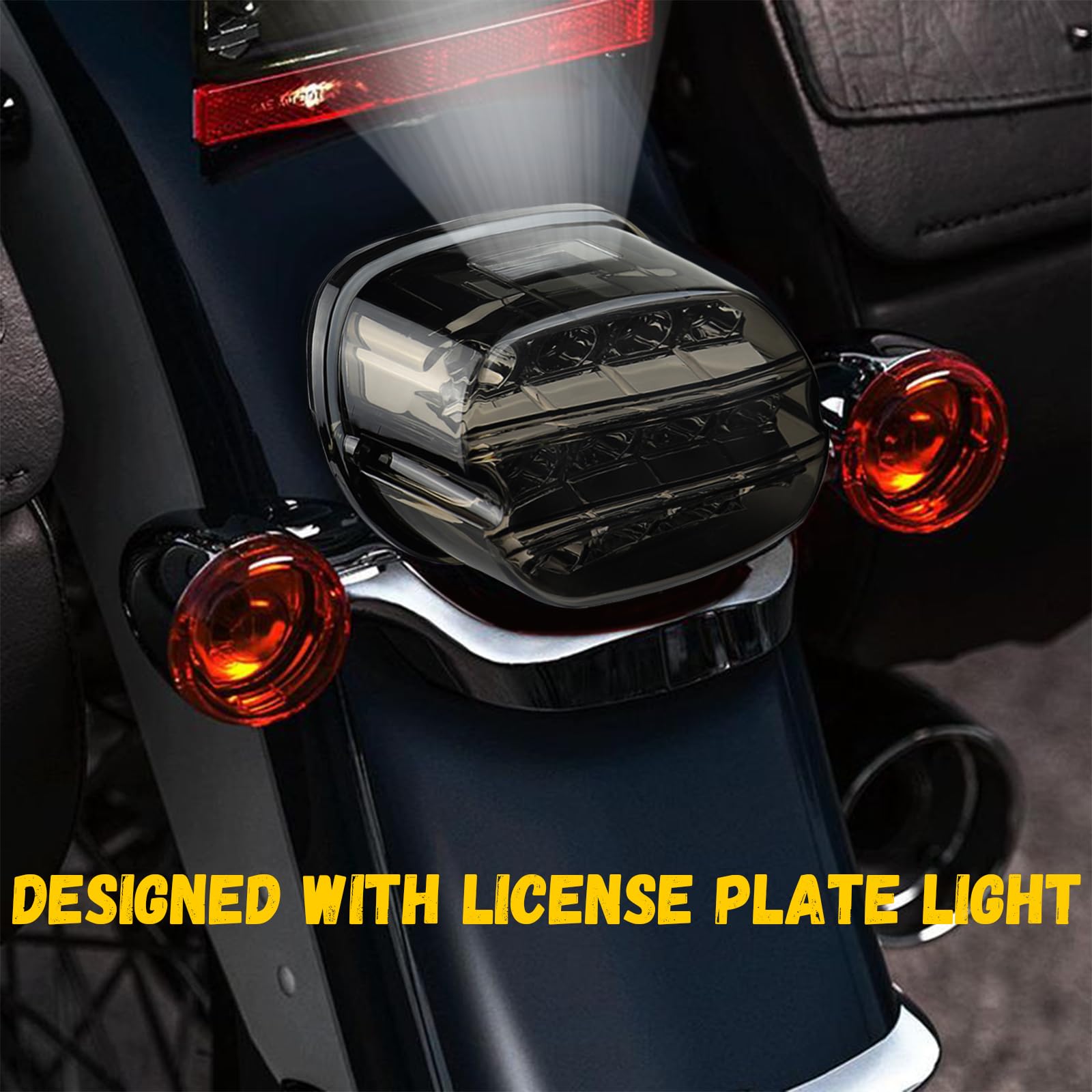 Atubeix Black Strobing LED Tail Light Upgrade HD Tail Lights Assemblies for Harley Dyna Road King Electra Glide Street Bob Touri