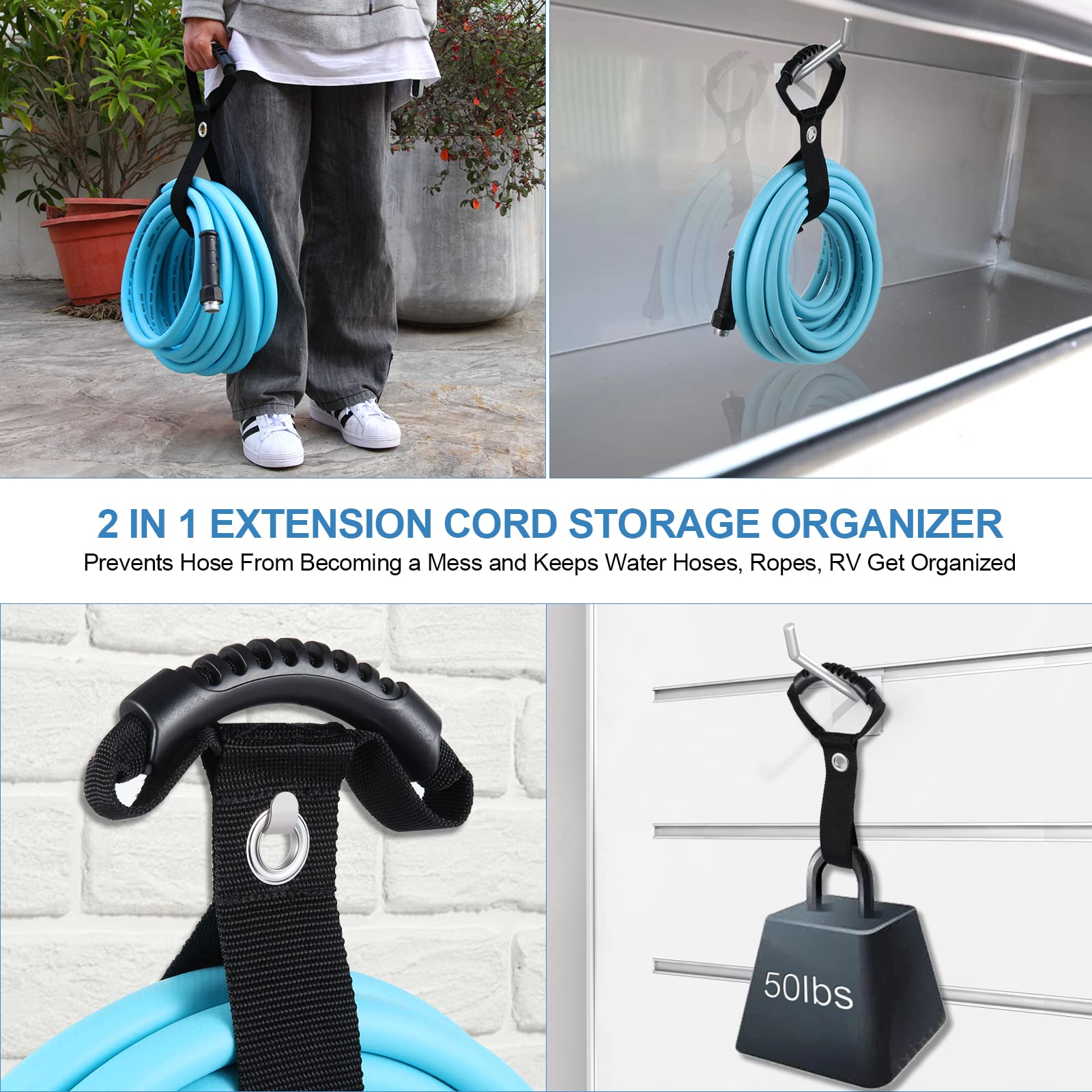 Gociean 35Ft Upgraded Rv Water Hose With Storage Straps, 5/8' Rv Drinking Water Hose, Leak Free And Anti-Kink Design, Camper Fresh Water Garden Hose For Rv, Camper, Truck And Car