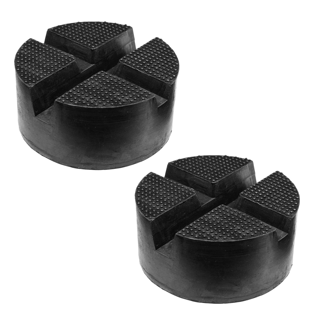Autoxbert Universal Car Rubber Cross Slotted Jack Pad Adapter Guard Floor Disk Frame Rail Protector Floor Lifting For Pinch Weld