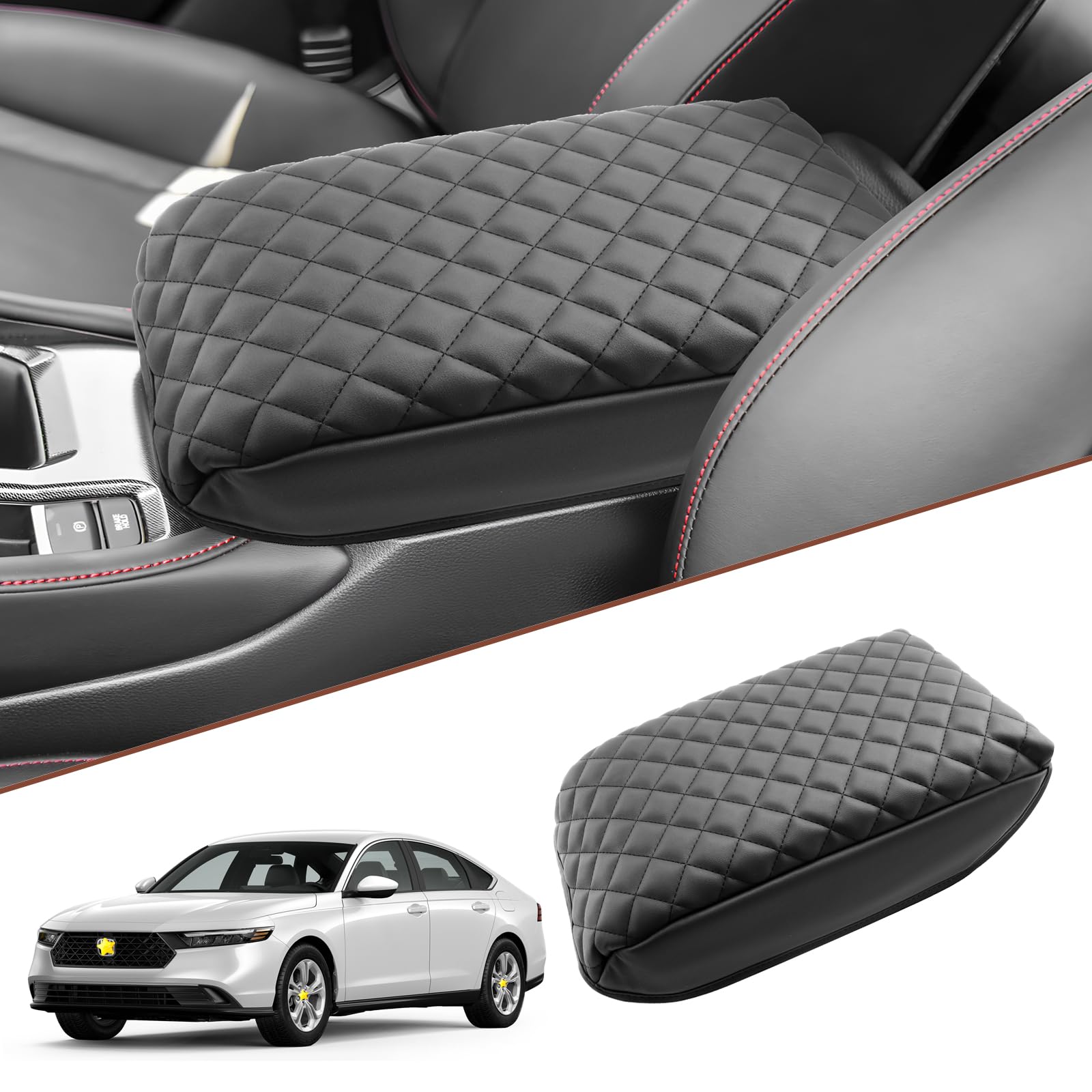 Sktu For 2024 2025 Honda Accord Accessories Armrest Cover For 2023-2025 Honda Accord Lx/Ex/Hybrid Sport/Hybrid Ex-L/Hybrid Sport